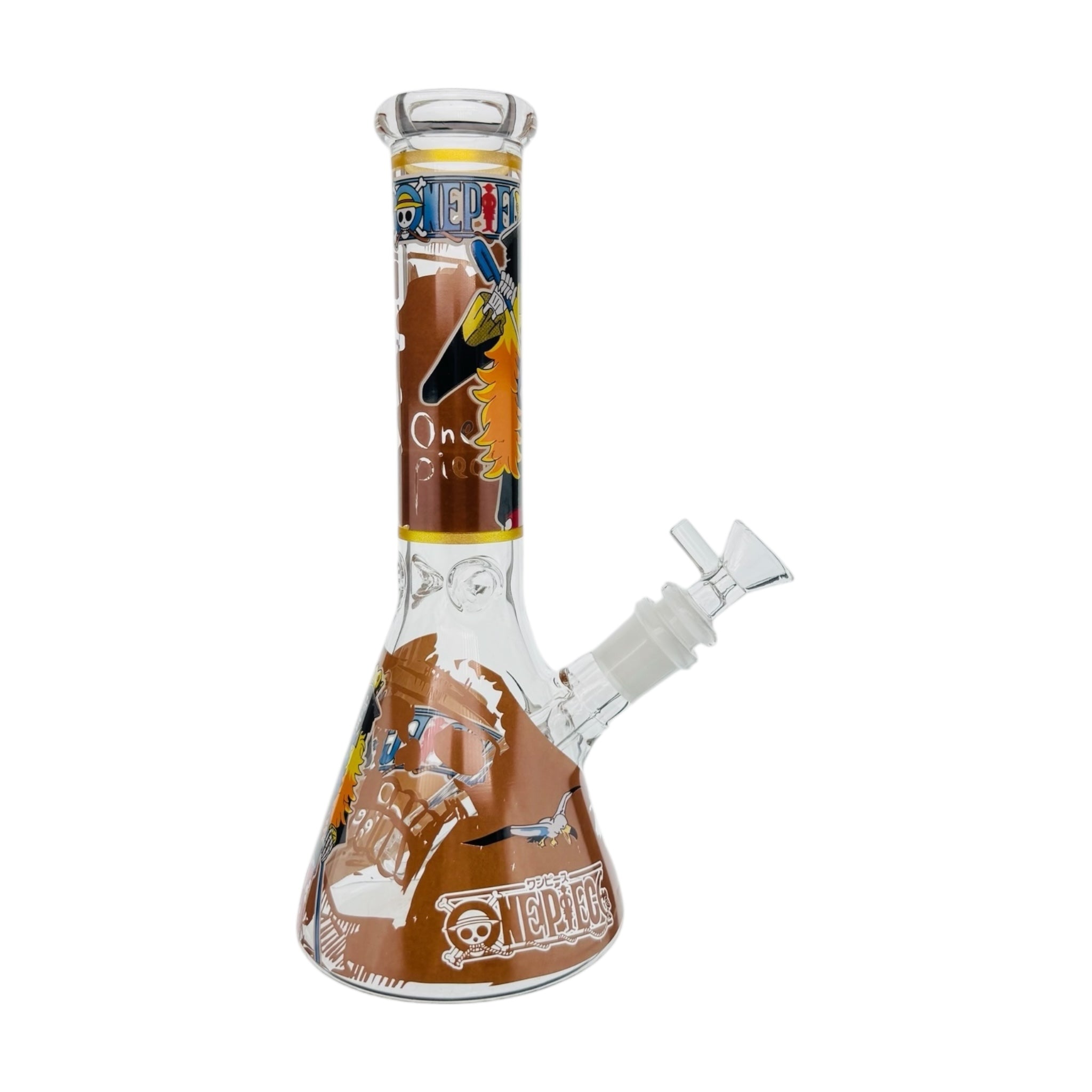 Nepec One Piece Anime With Skeleton Beaker Water Pipe Bong 10 Inches
