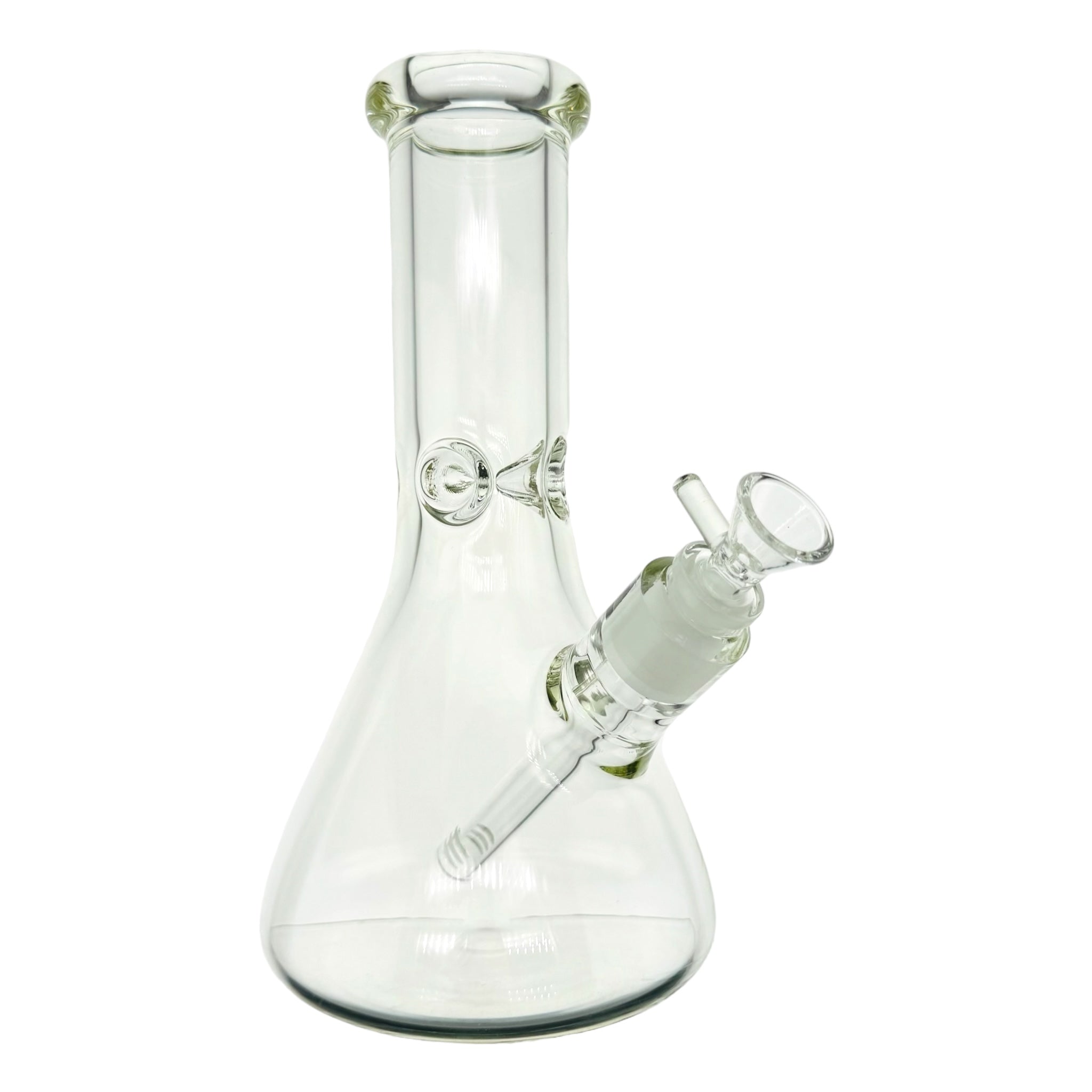 9mm Thick 10 Inch Clear Beaker Glass Bong With Wide Neck