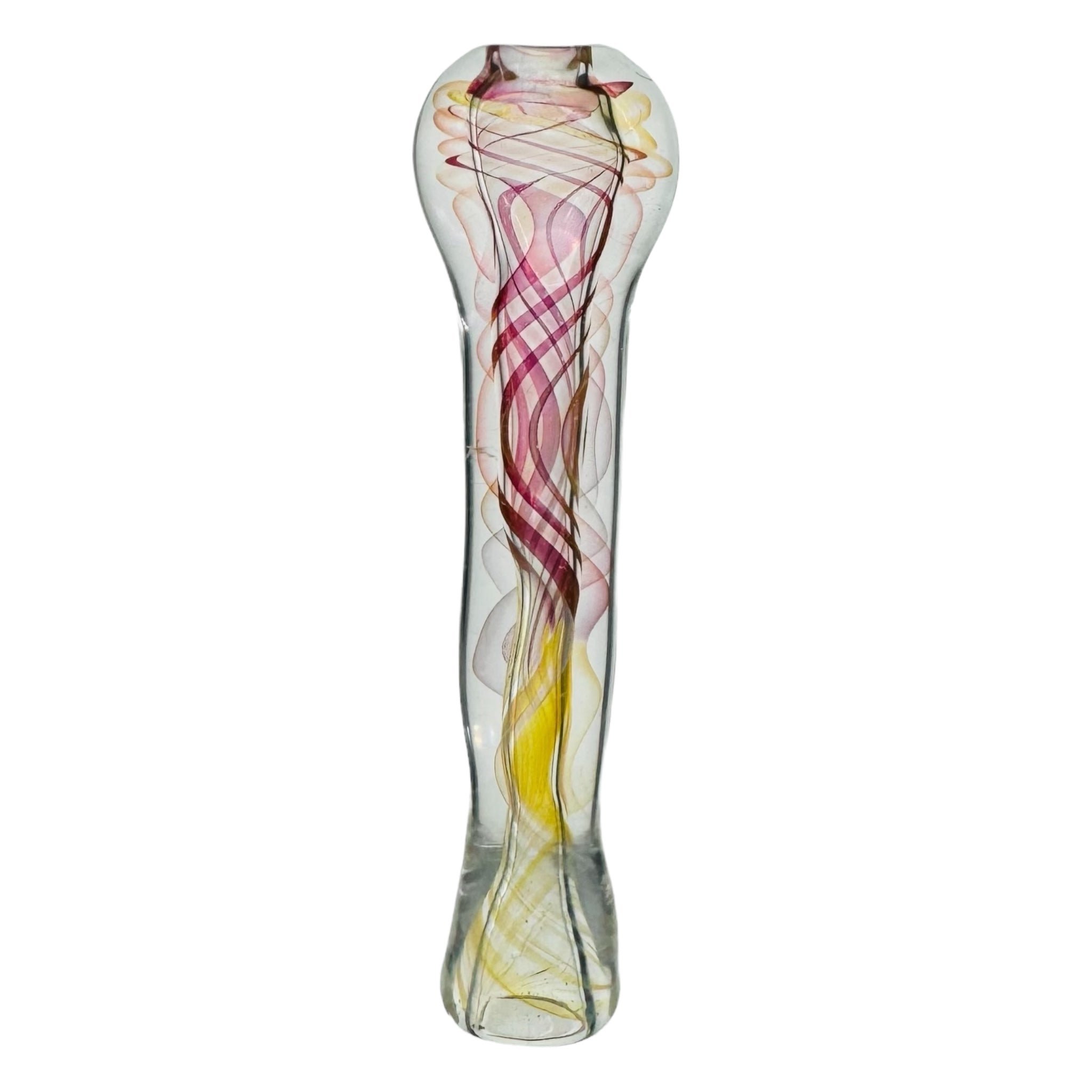 Pink Gold Fuming Inside Out Explosion Glass Chillum Pipe