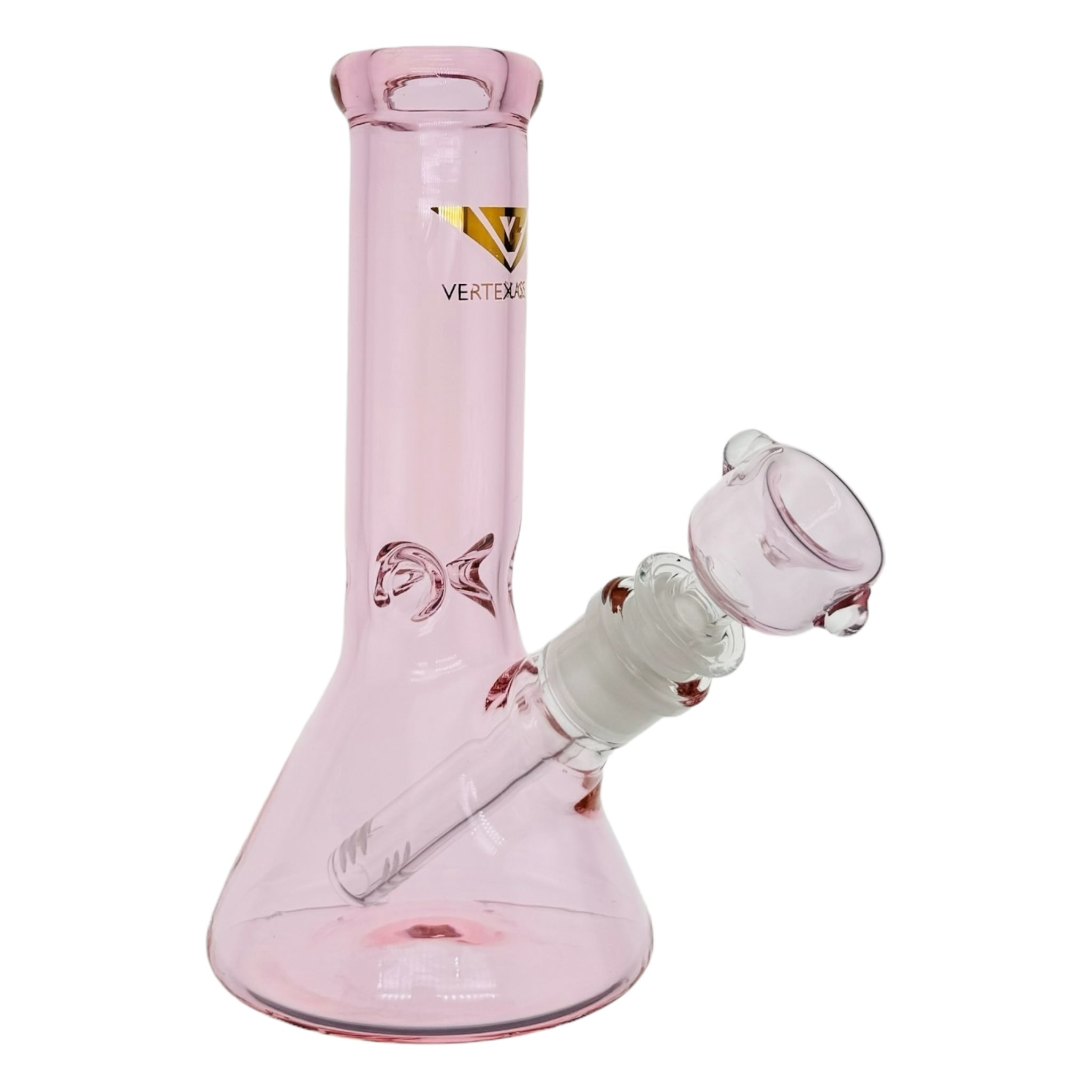 Vertex Glass Pink Beaker Bong 8 Inches