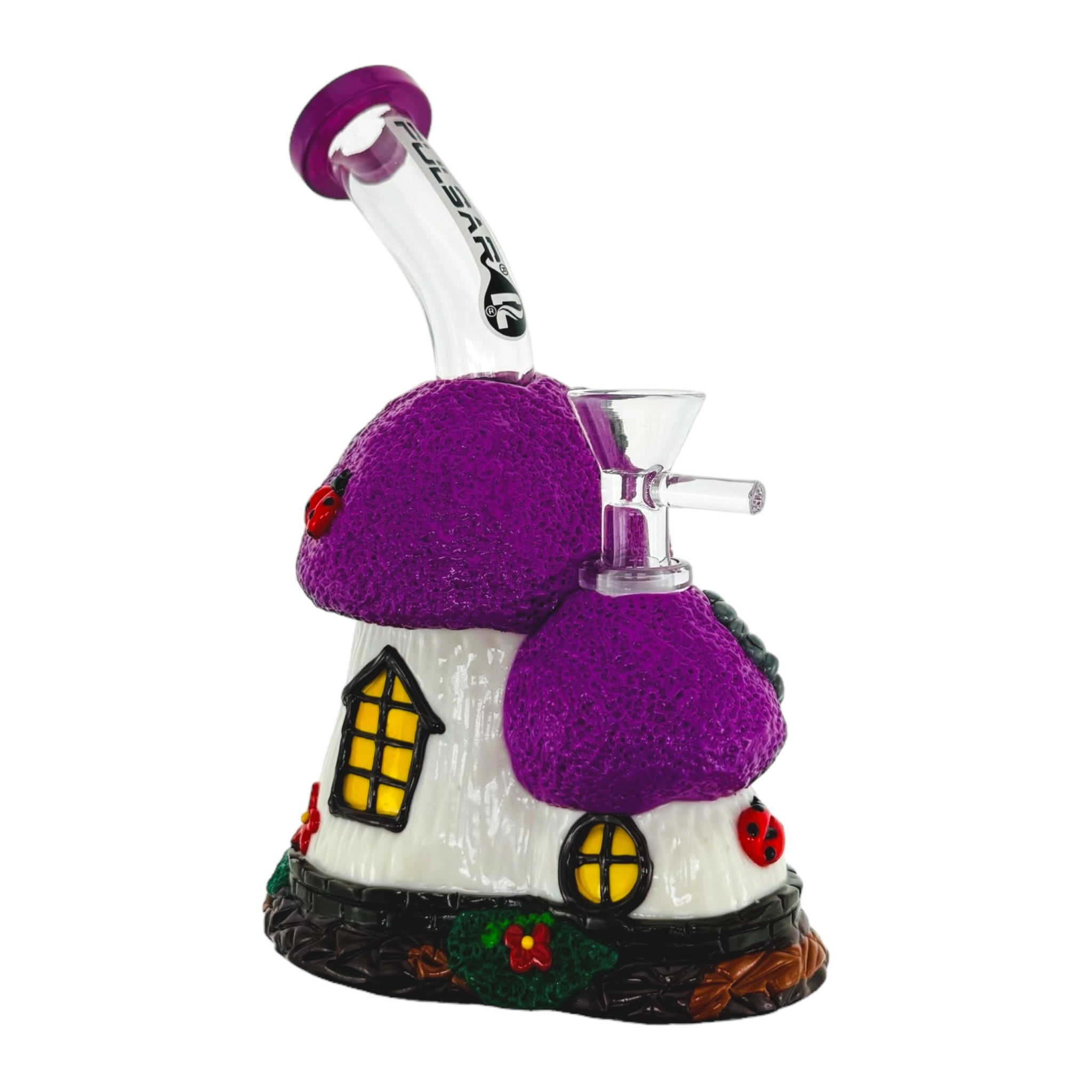 Purple And White Cute Cottage Bong