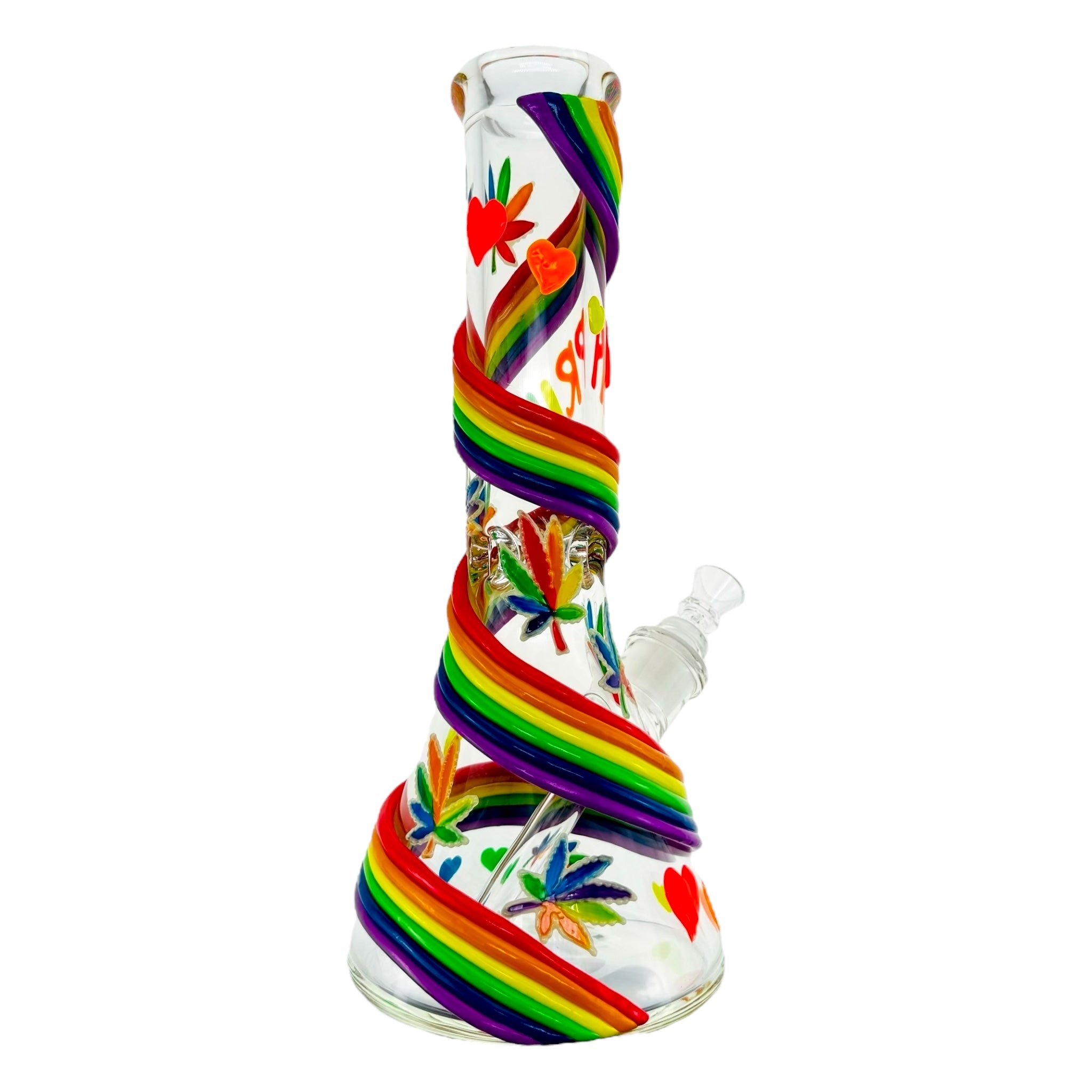 Gay pride glass bong 9mm thick 13 inches tall