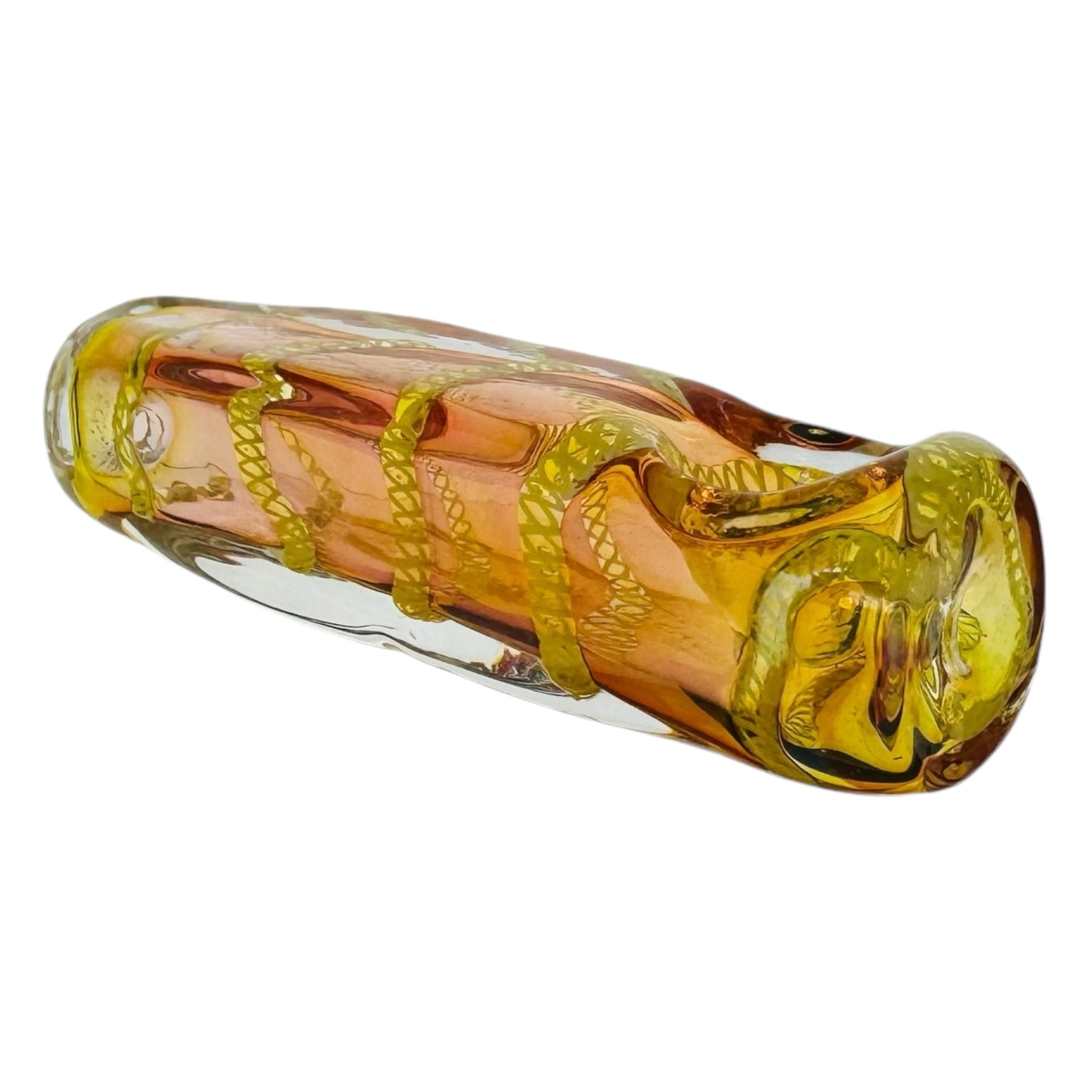 Inside Out Double Blown Color Changing Fumed Rectangle Glass Hand Pipe