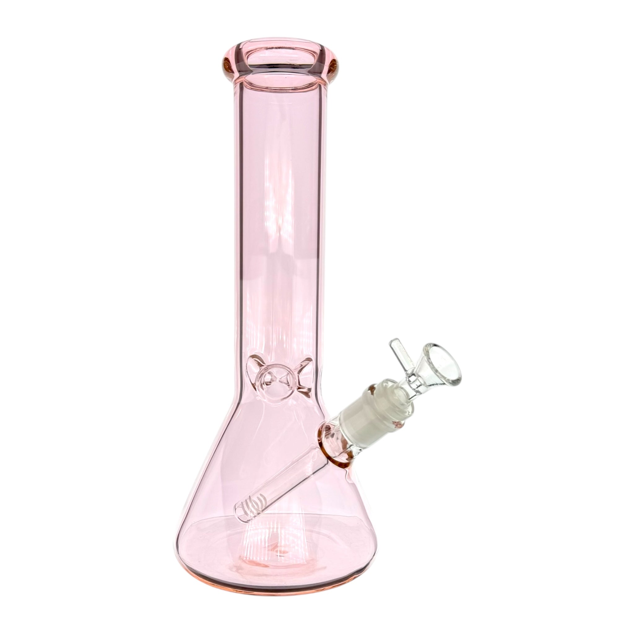 Full Pink Beaker Base Glass Bong 12 Inches Tall