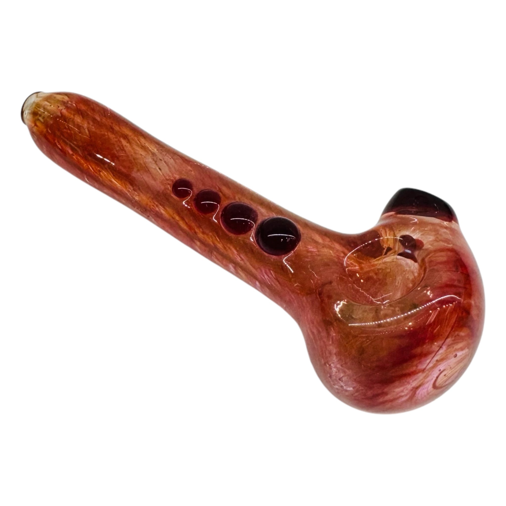 Long Red Glass Hand Pipe