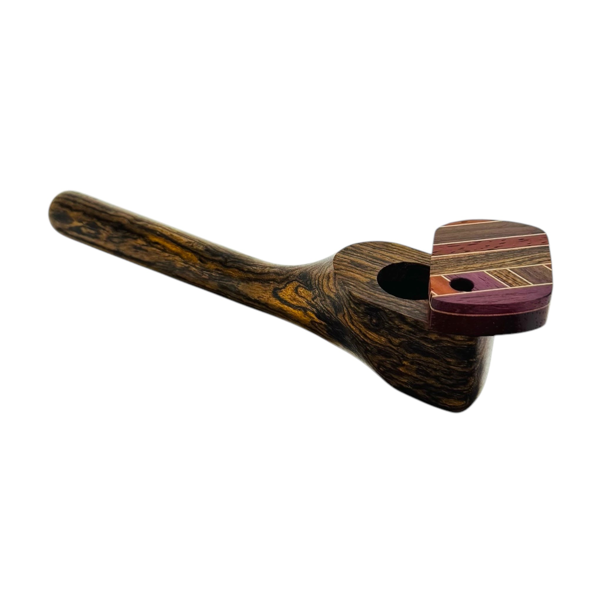 6 Inch Long Stem Wood Pipe With Swivel Lid