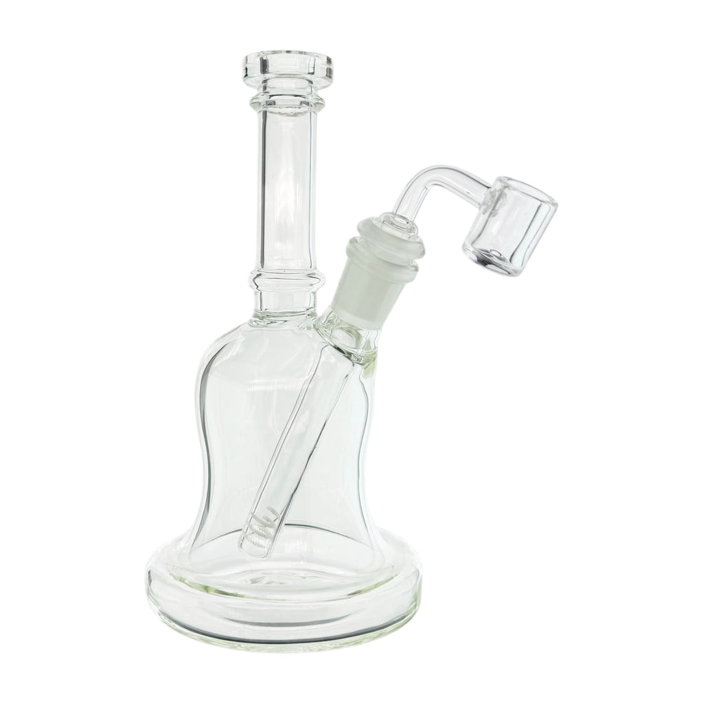 Clear Dab Rig With Bitsy Bell Shape And Removable Downstem