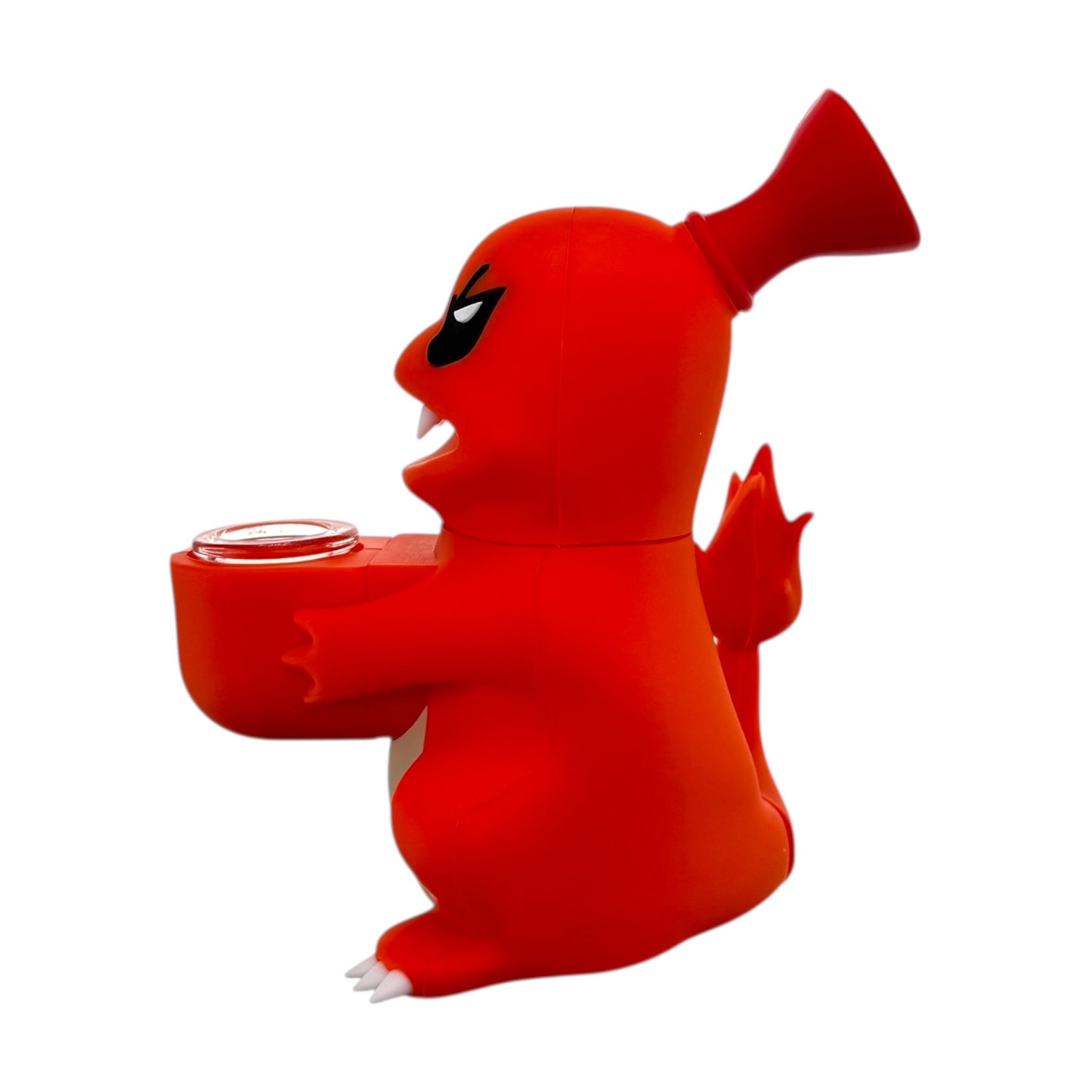 Orange Charizard Flaming Lizard Silicone Rubber Pokemon Bong