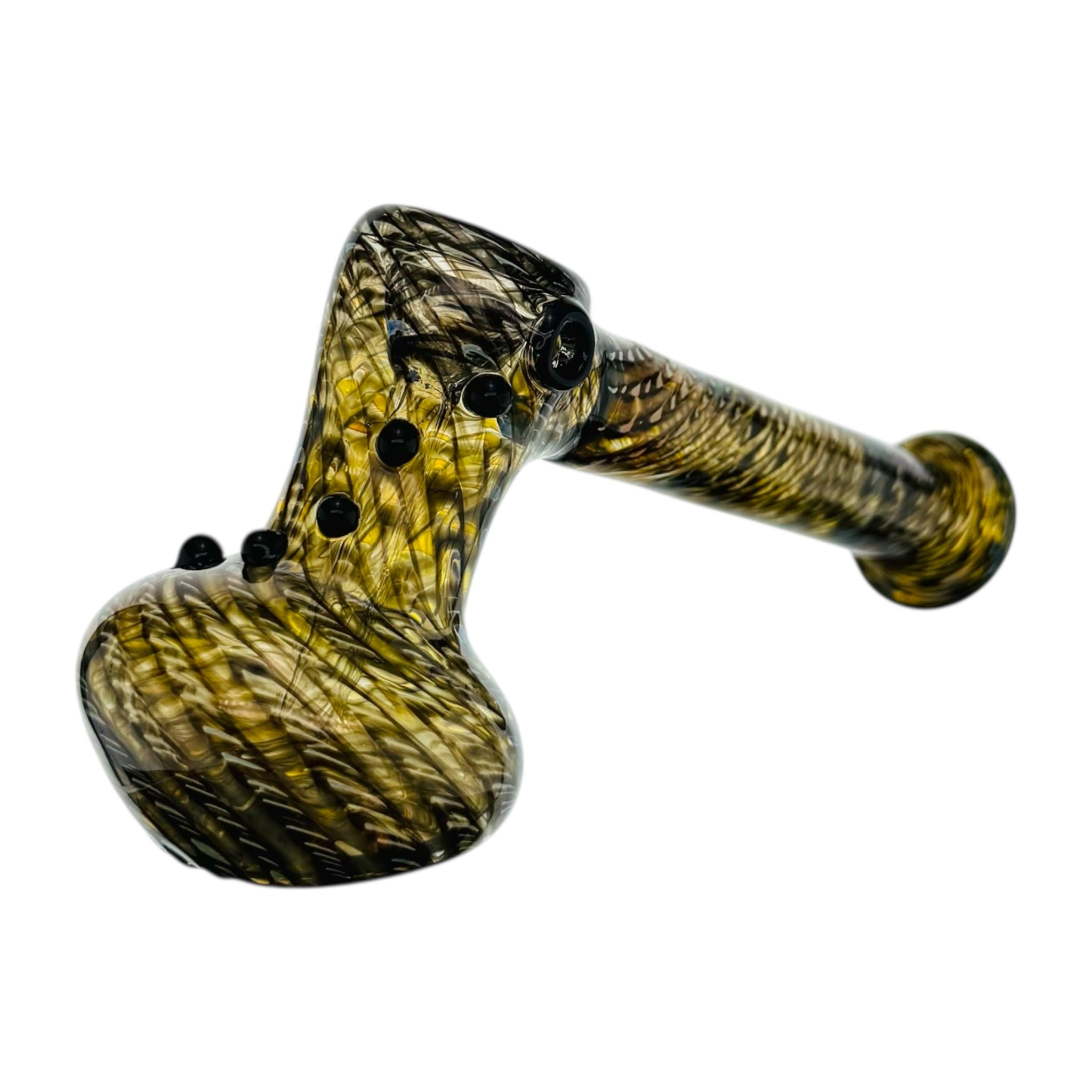 Black Wrap And Rake Hammer Bubbler Water Pipe on white back ground