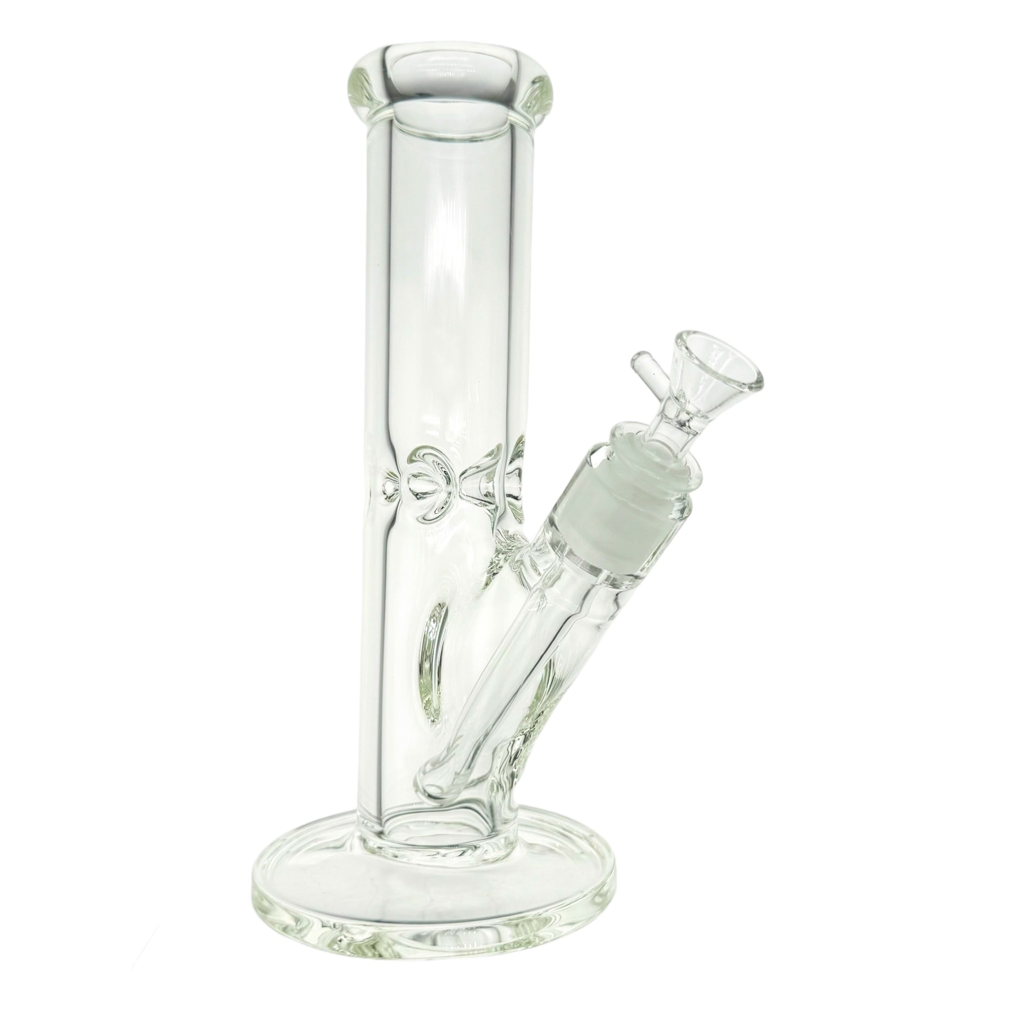9mm Thick 10 Inch Clear Straight Tube Glass Bong With Wide Neck