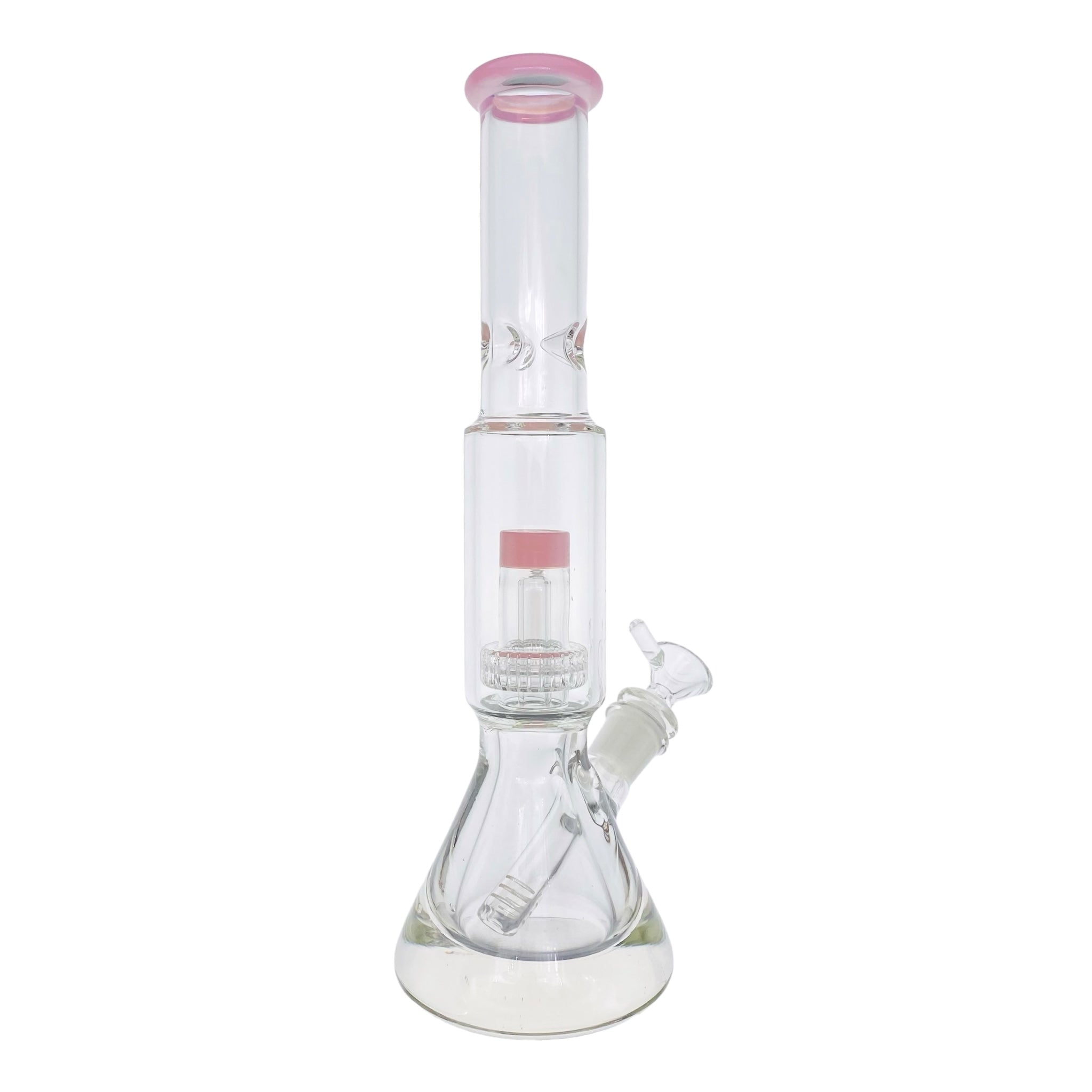 pink bong for weed with perc & extra thick beaker base 12 inches for sale free shipping