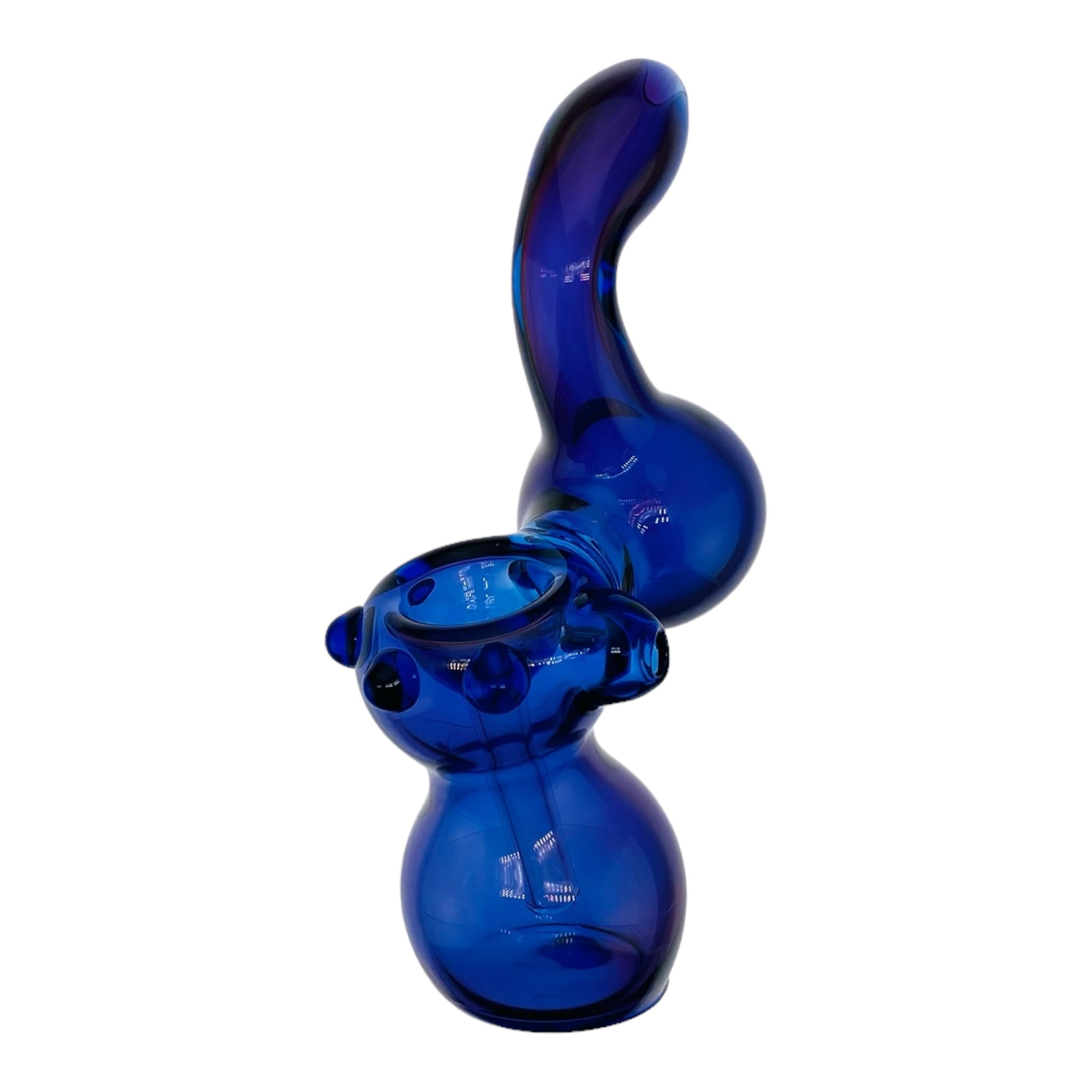 Cobalt Blue Stand Up Glass Bubbler Water Pipe for weed or tobacco for sale free shipping