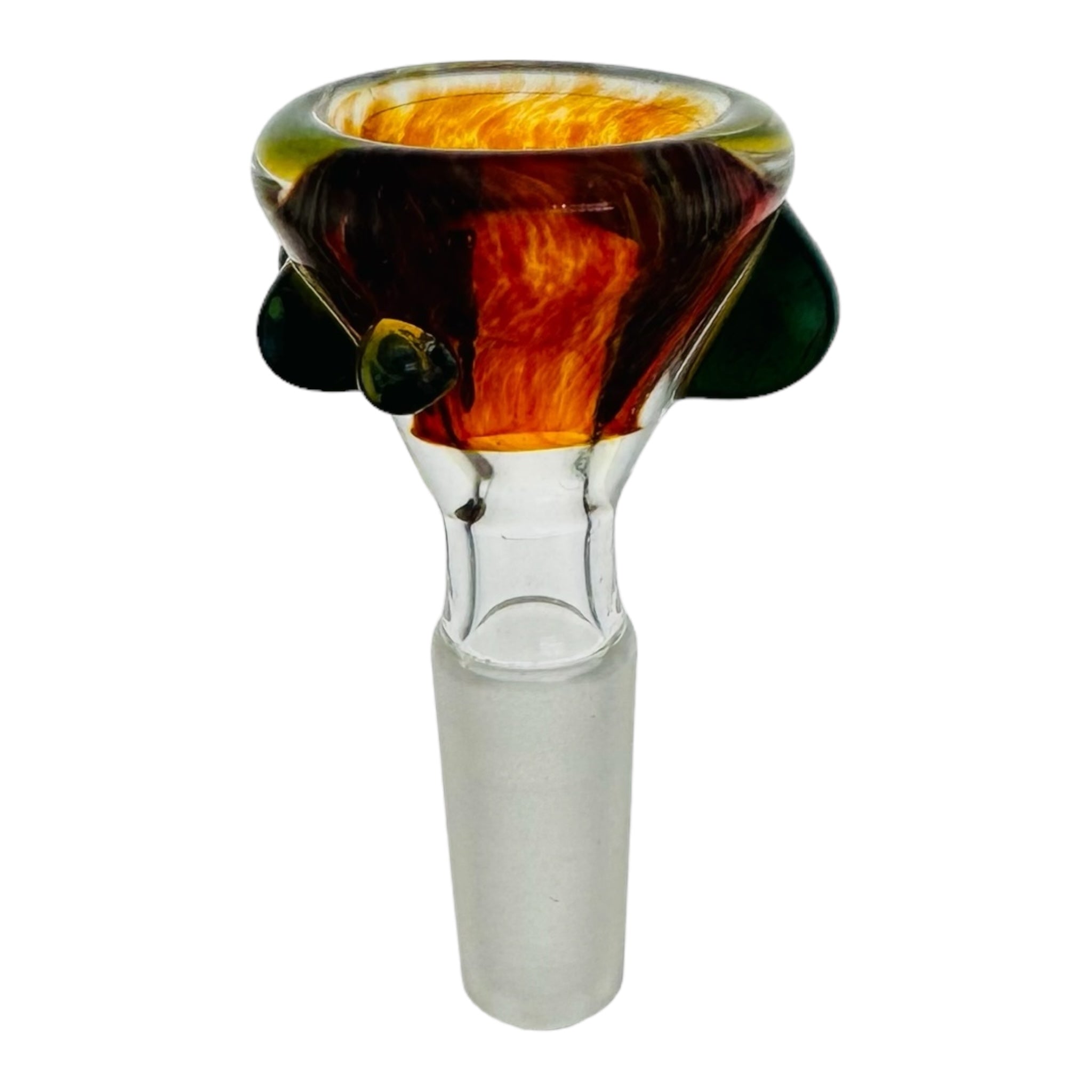 Arko Glass 10mm Flower Bowl Alientech Bowl With Emerald Sky Dots