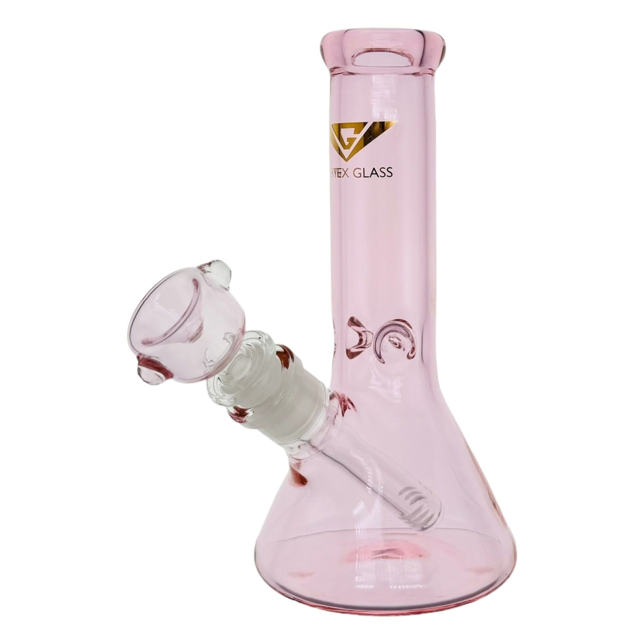 Vertex Glass Pink Beaker Bong 8 Inches