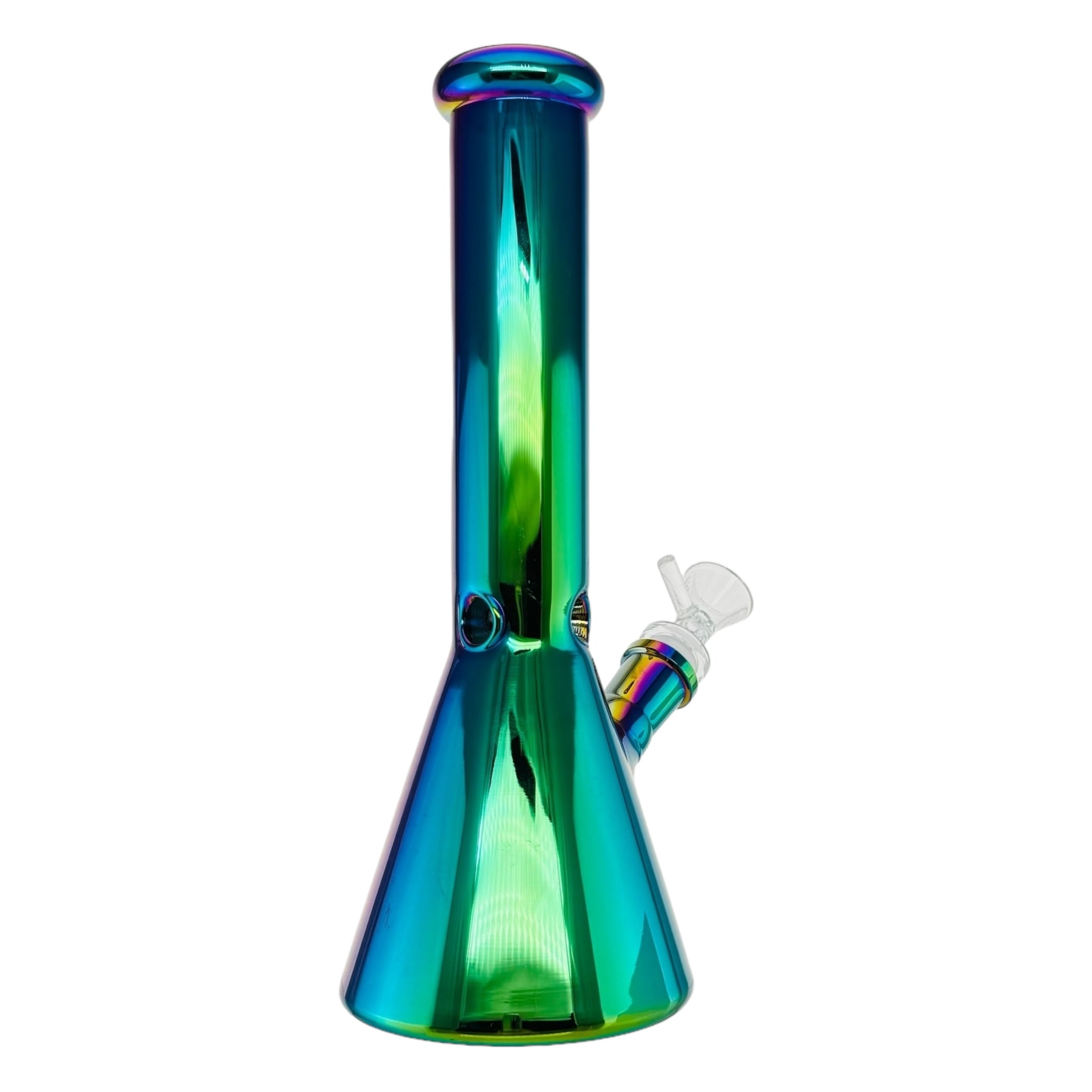 Green Rainbow Beaker Base Glass Bong