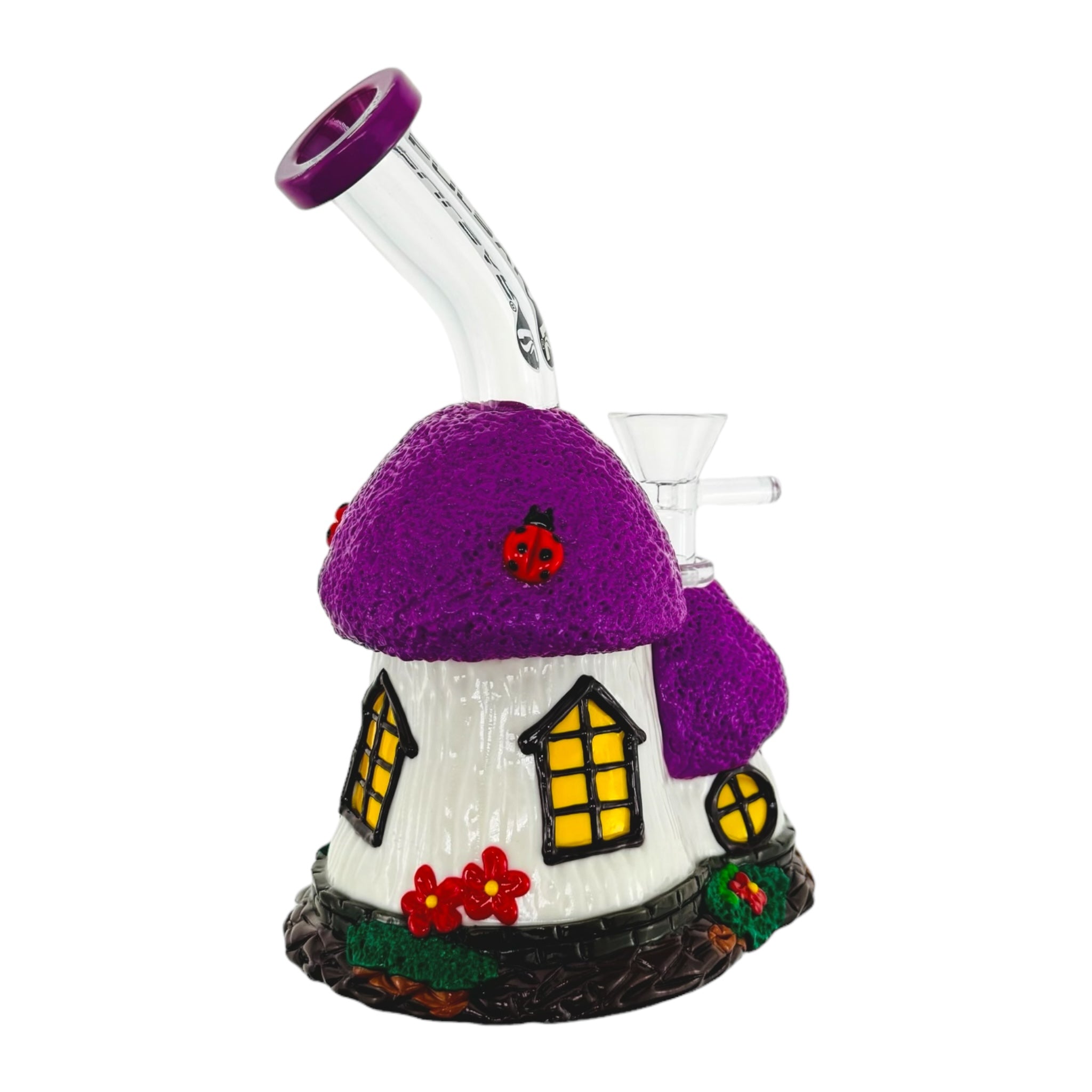 Purple And White Cute Cottage Bong