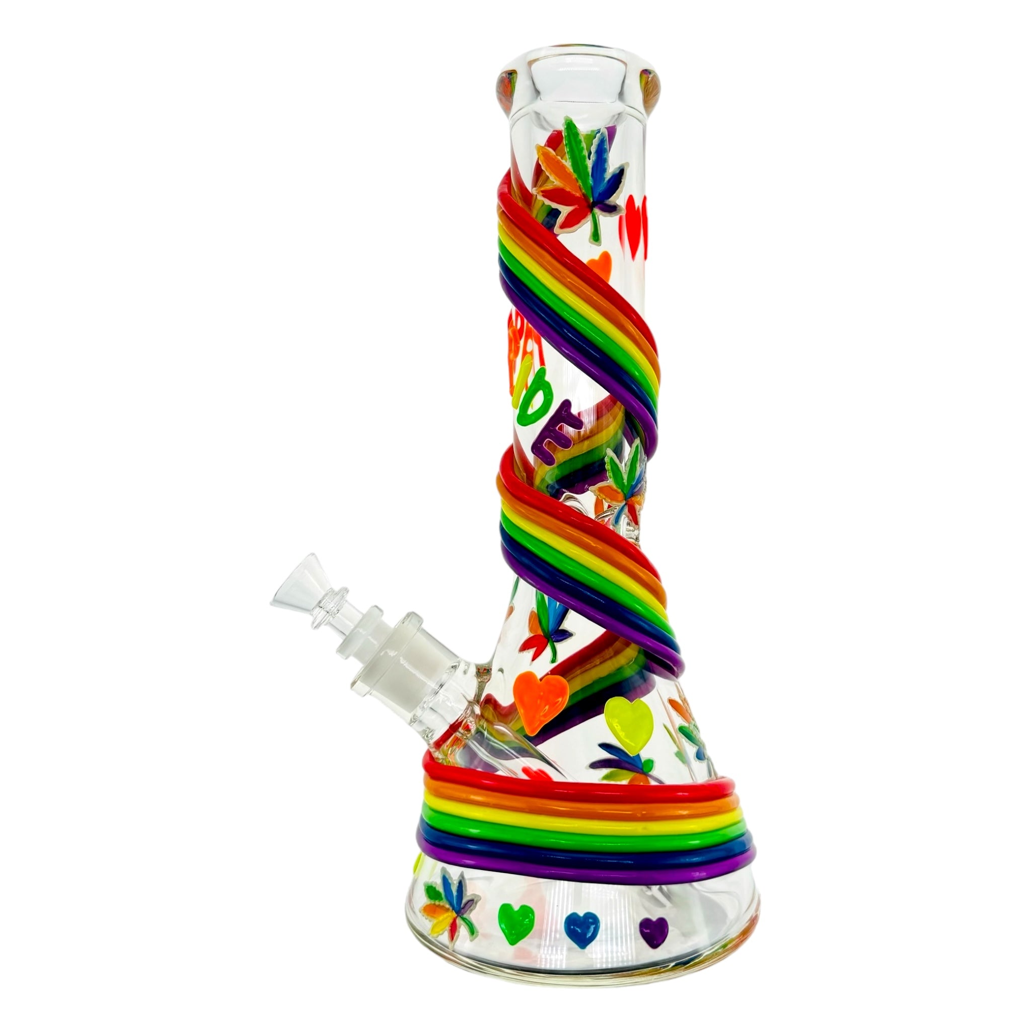 Gay pride glass bong 9mm thick 13 inches tall