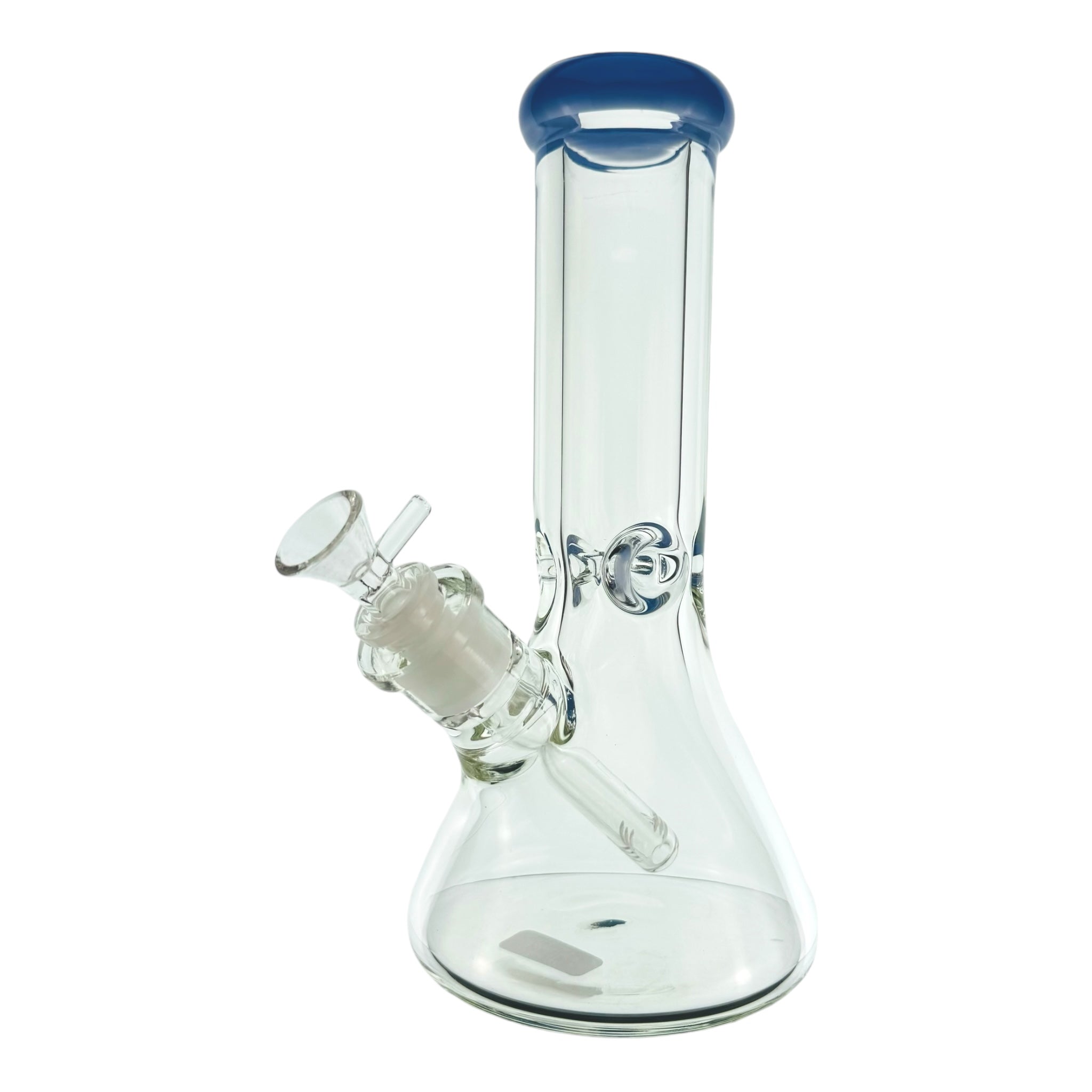 9mm Thick 10 Inch Beaker Base Bong Periwinkle Mouthpiece