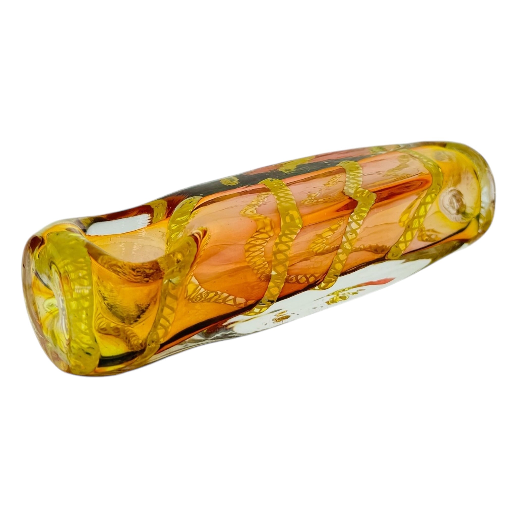 Inside Out Double Blown Color Changing Fumed Rectangle Glass Hand Pipe