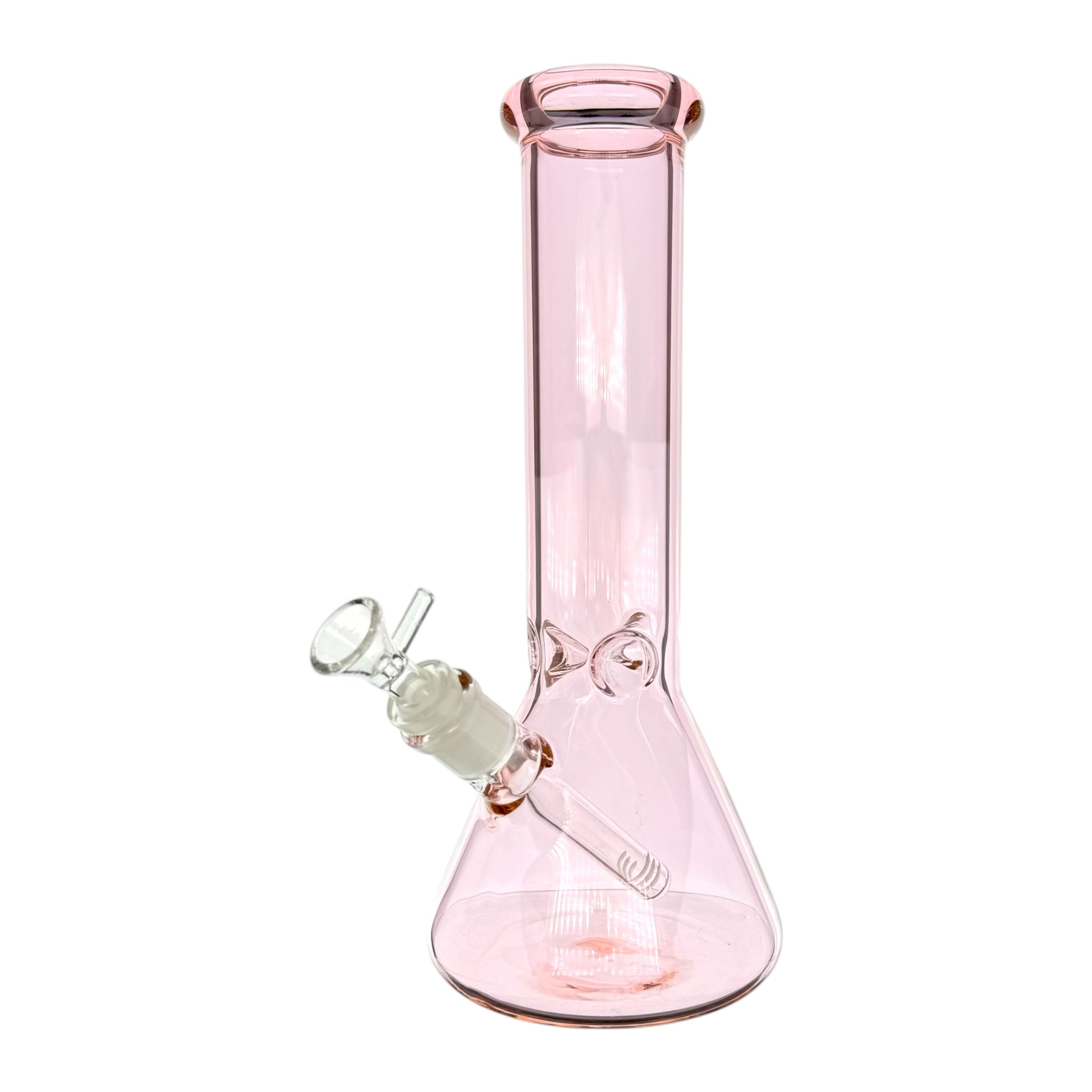 Full Pink Beaker Base Glass Bong 12 Inches Tall