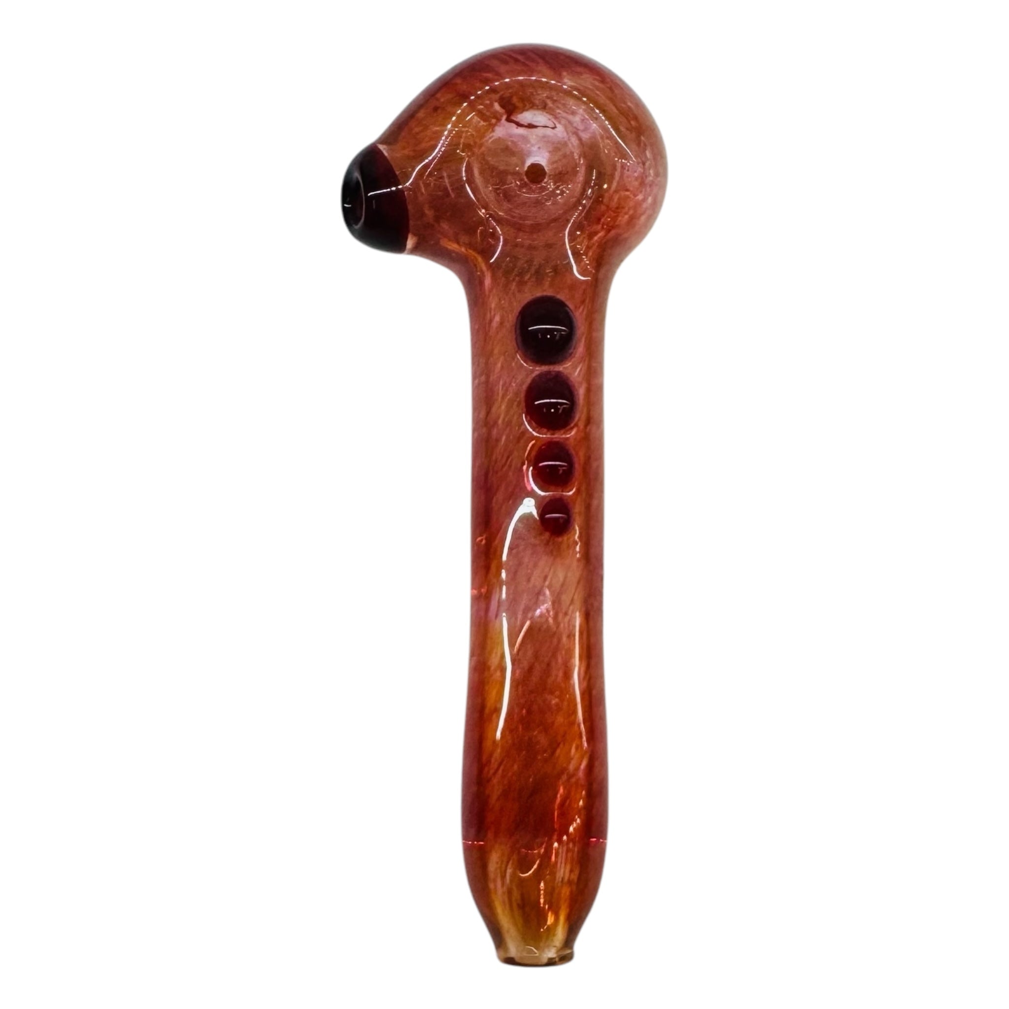 Long Red Glass Hand Pipe