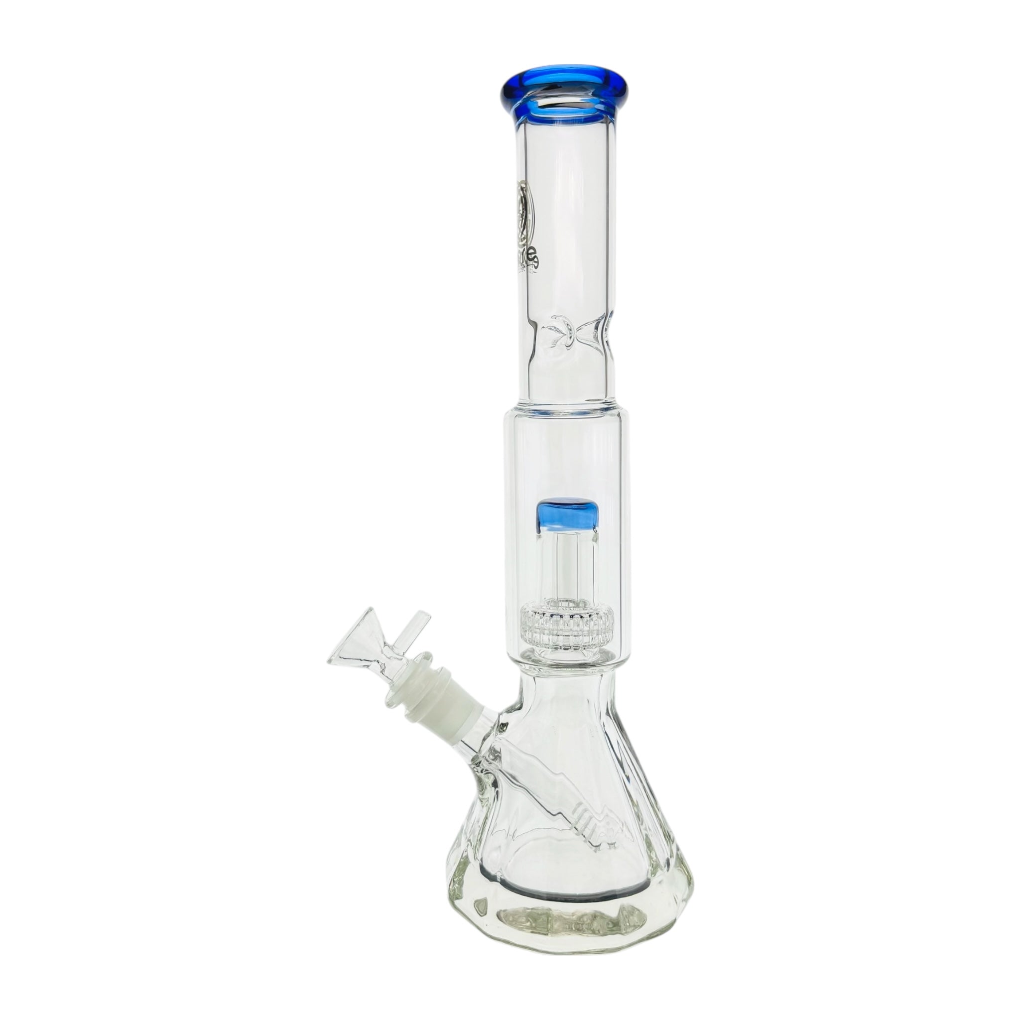 Encore Glass Beaker Base Bong With Perc & Extra Thick Base - Light Blue