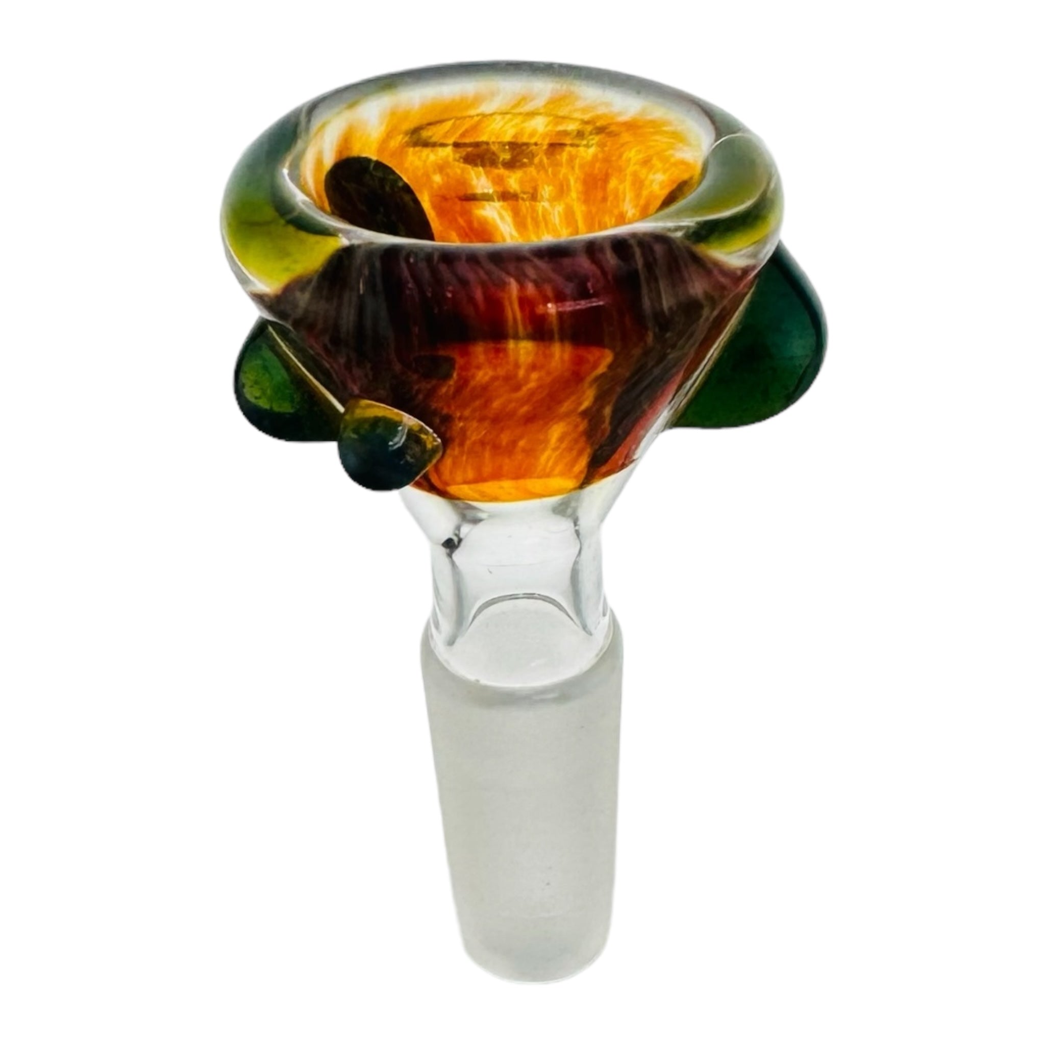Arko Glass 10mm Flower Bowl Alientech Bowl With Emerald Sky Dots