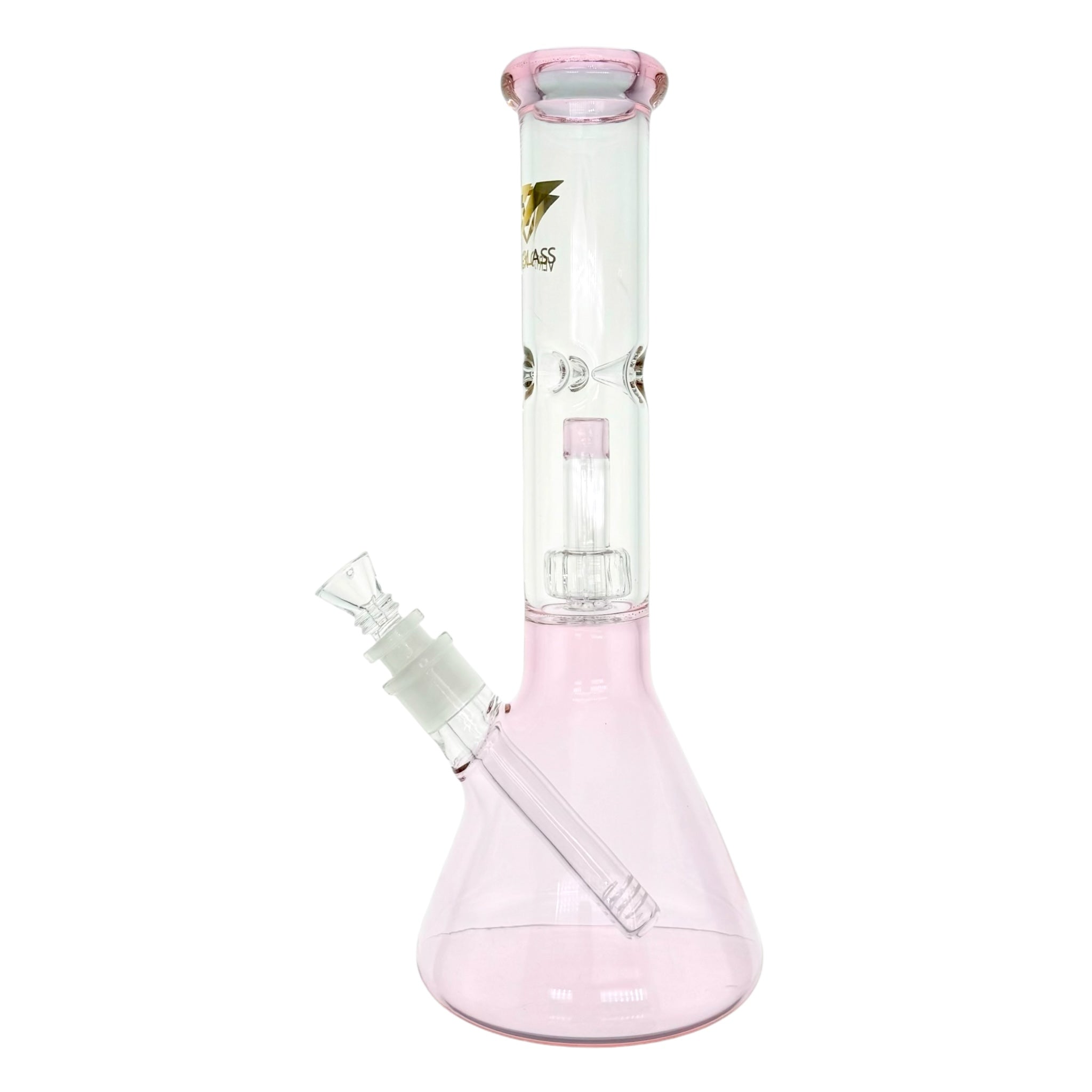 Pink Beaker Bong With Mushroom Perc 12 Inches