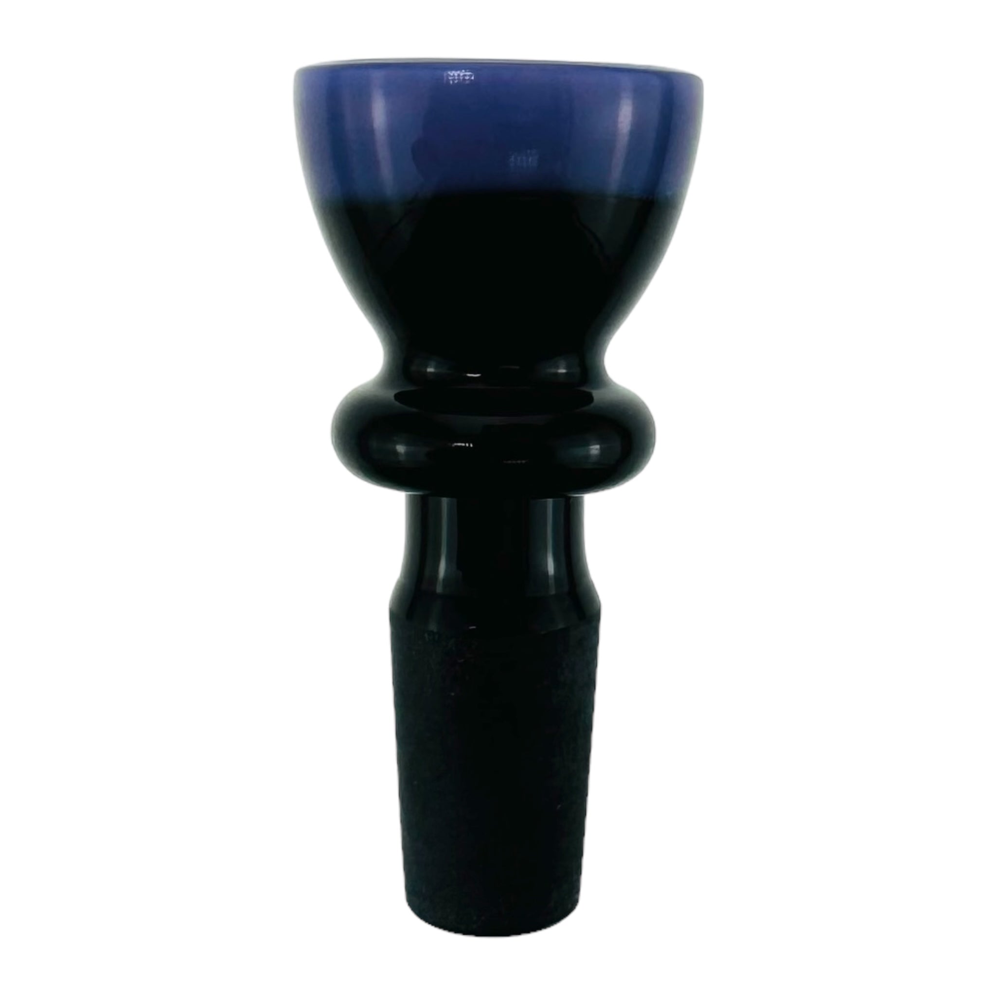 14mm Flower Bowl - Black Fitting With Color Rim Bong Bowl Piece - Purple