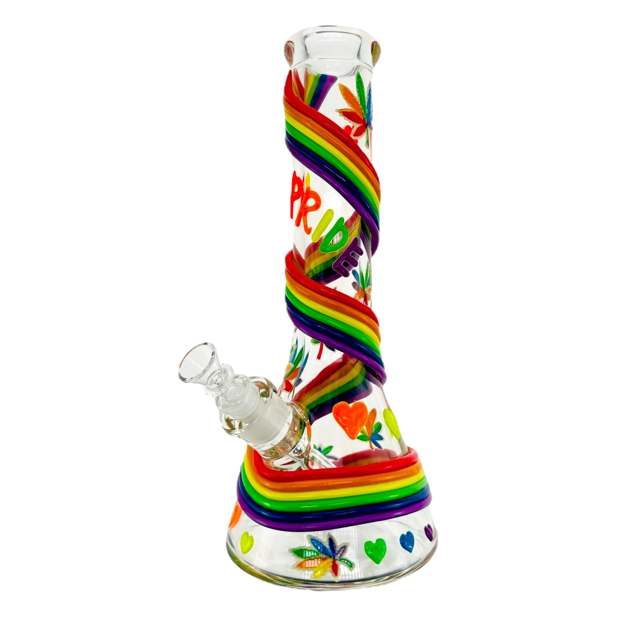 Gay pride glass bong 9mm thick 13 inches tall