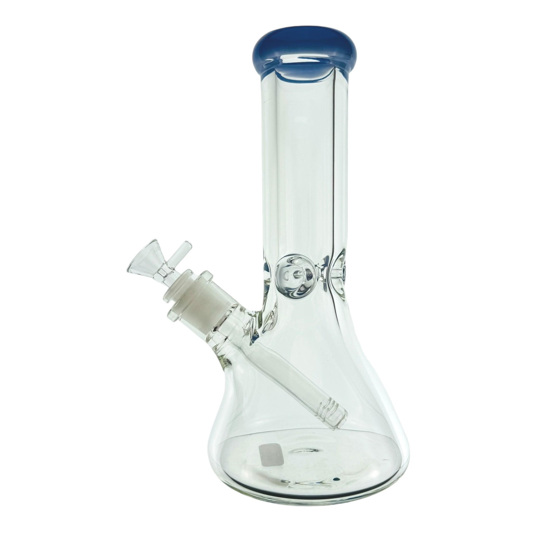 9mm Thick 10 Inch Beaker Base Bong Periwinkle Mouthpiece