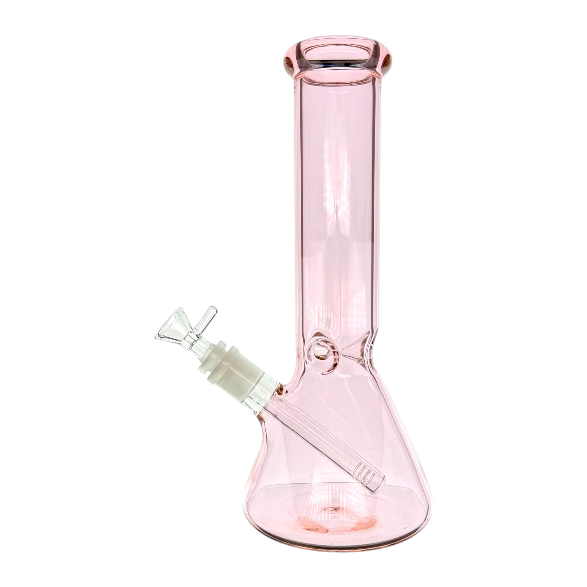 Full Pink Beaker Base Glass Bong 12 Inches Tall