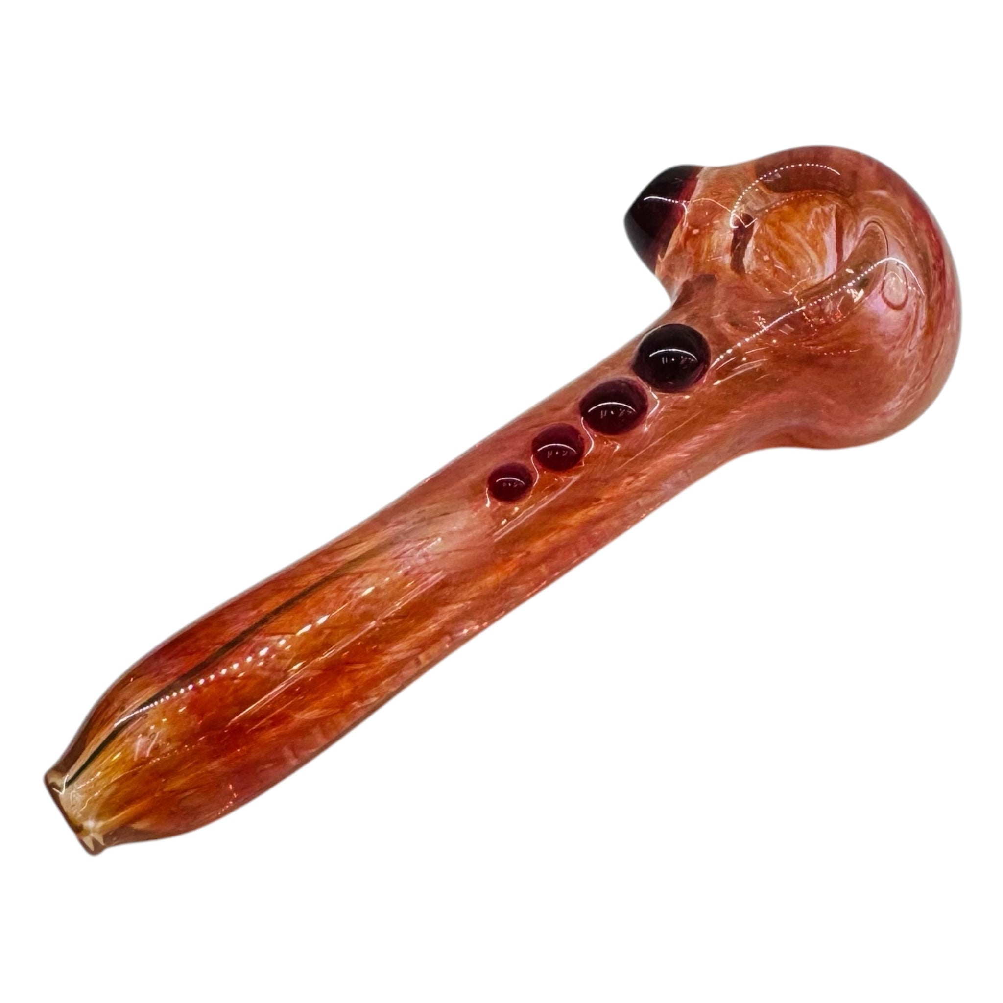 Long Red Glass Hand Pipe