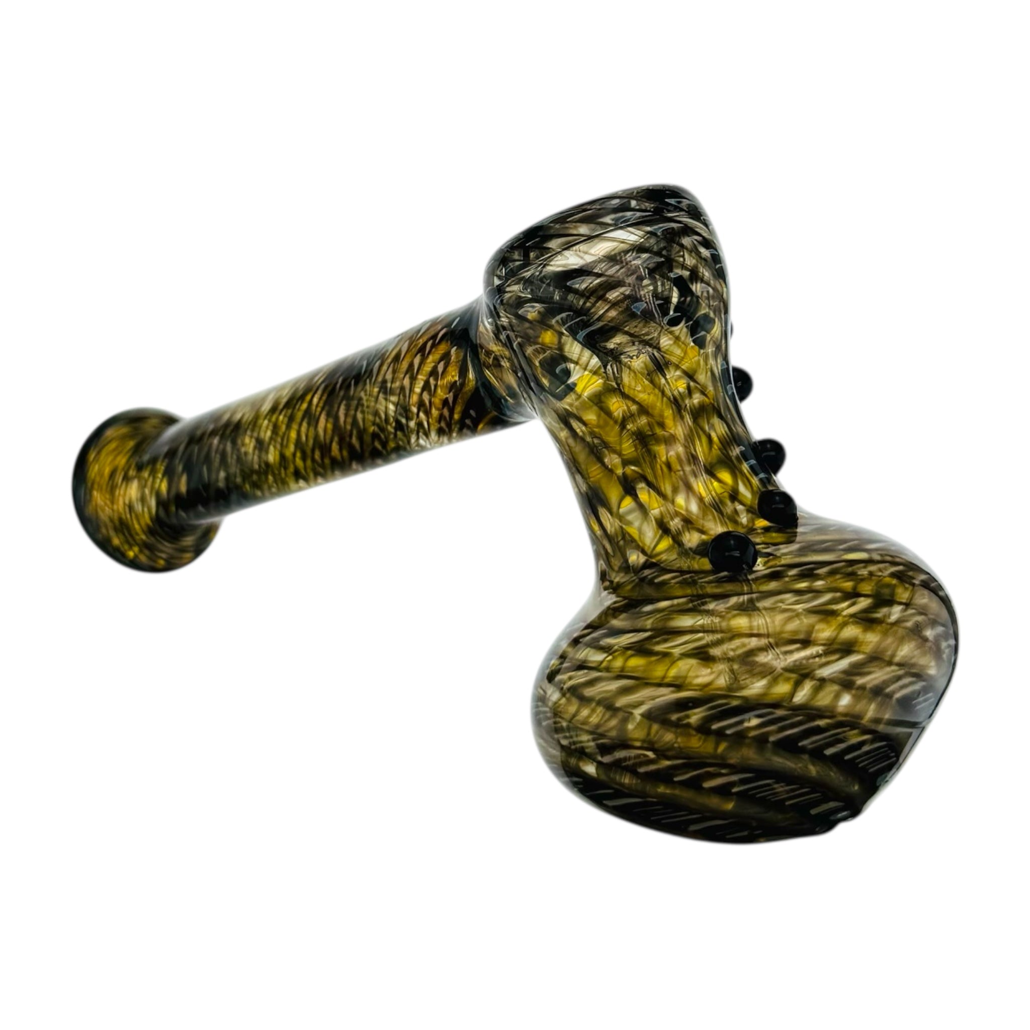 Black Wrap And Rake Hammer Bubbler Water Pipe on white back ground
