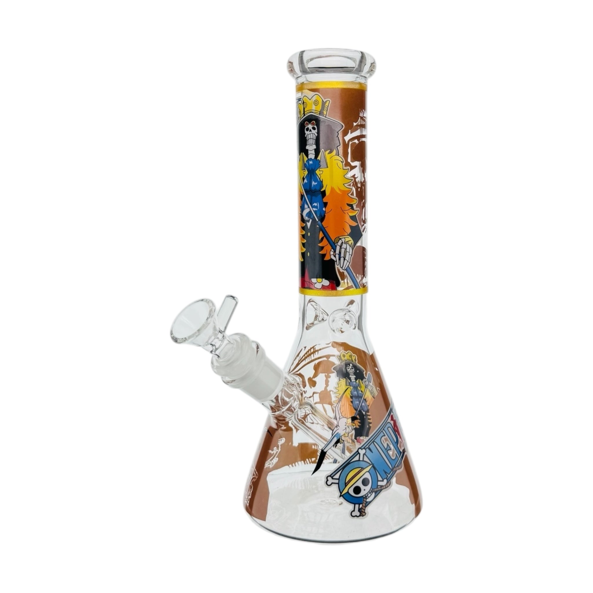Nepec One Piece Anime With Skeleton Beaker Water Pipe Bong 10 Inches