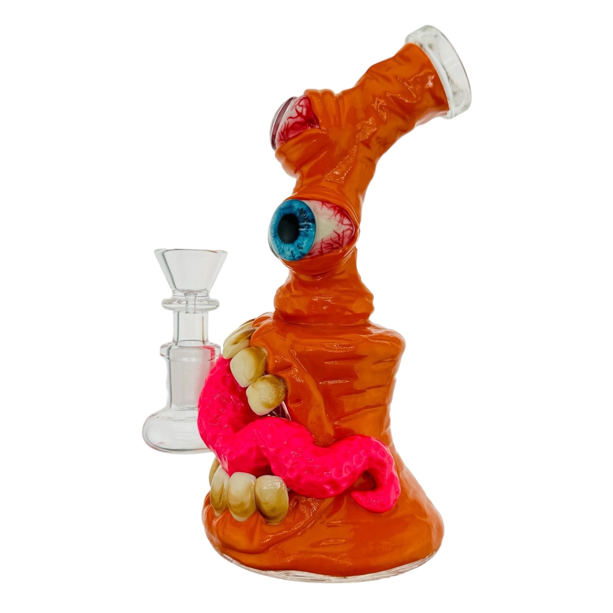 cute and girly small Orange Three Eyed Monster Bong for sale