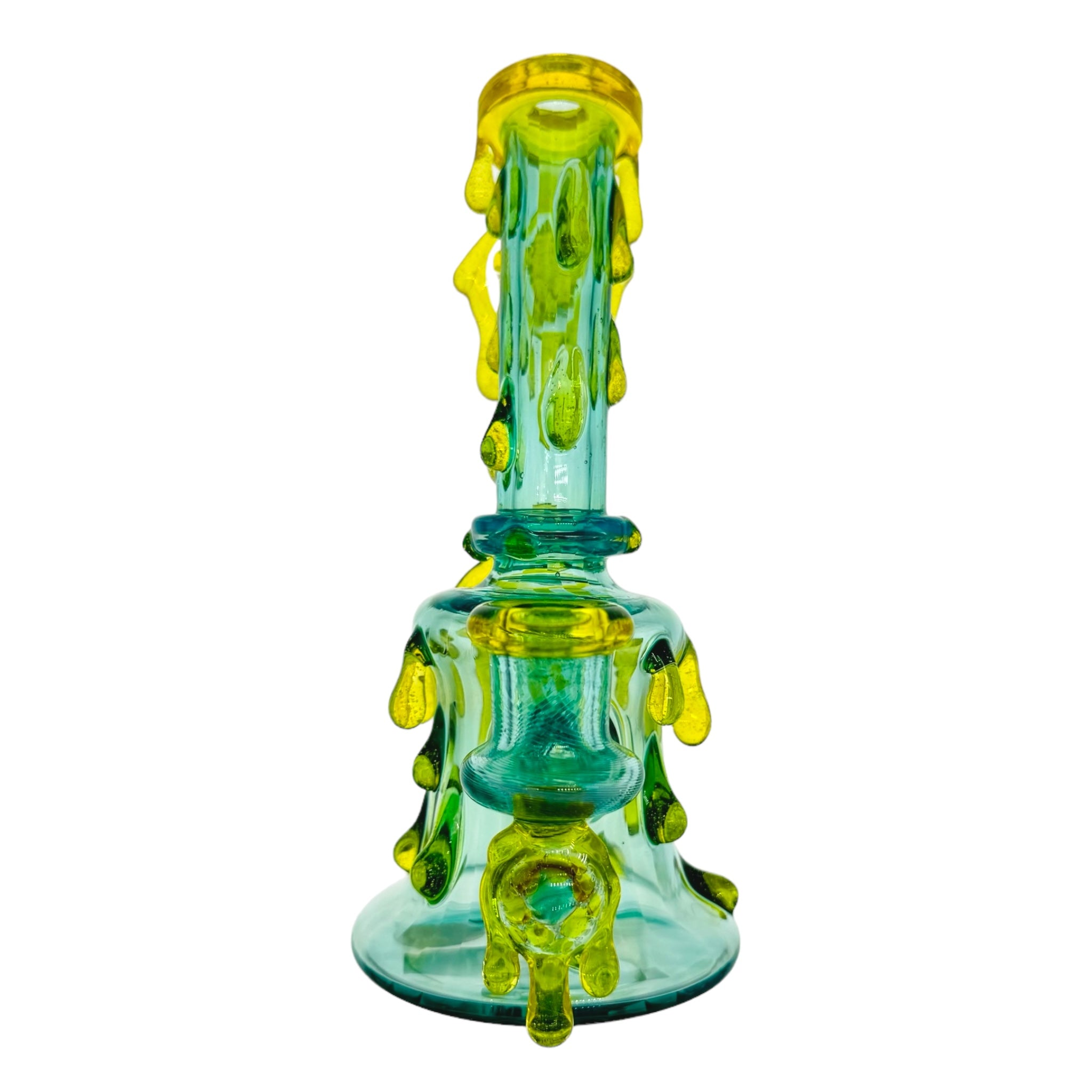 EBOX Glass Art - Heady glass Custom Dab Rig Honey Oil Drip & Matching Drop Down