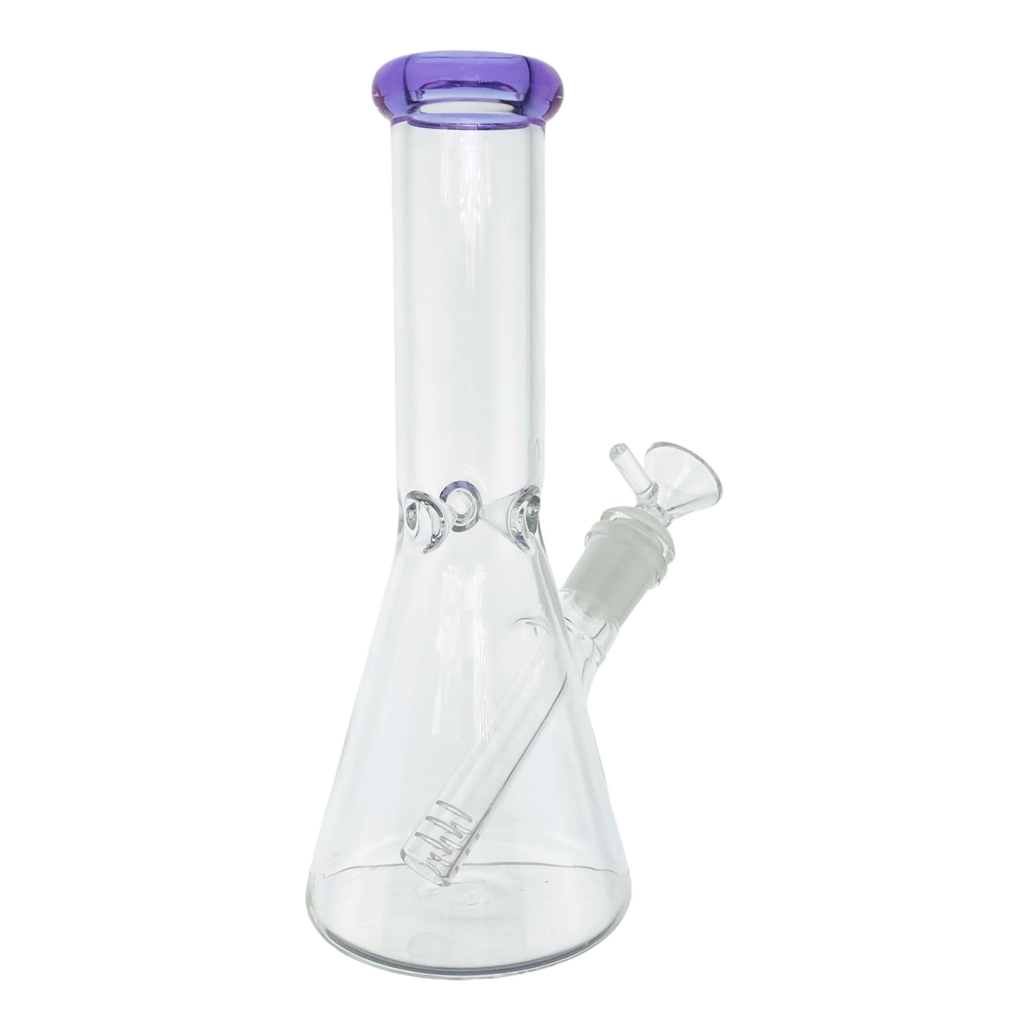 cute girly small glass bong with purple mouthpiece