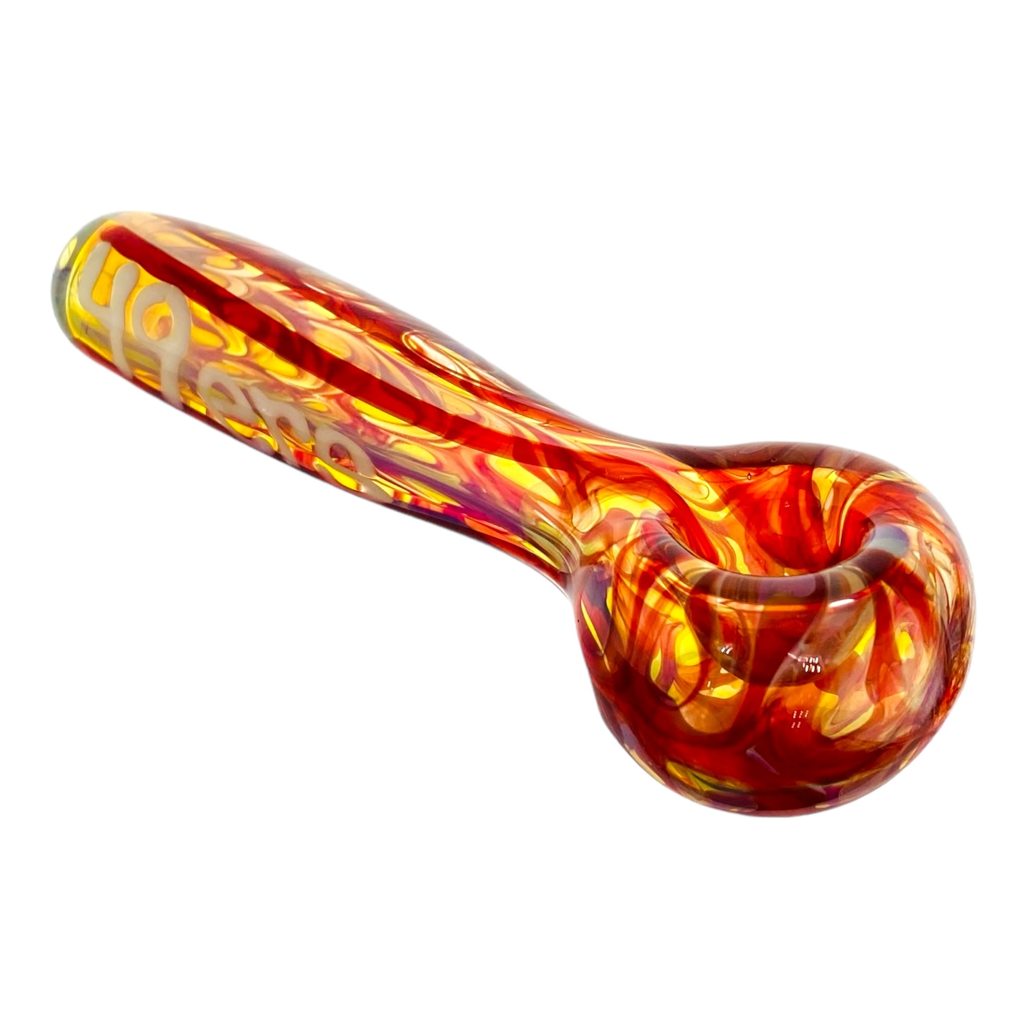 49ers Glass Hand Pipe With Red Wrap And Rake