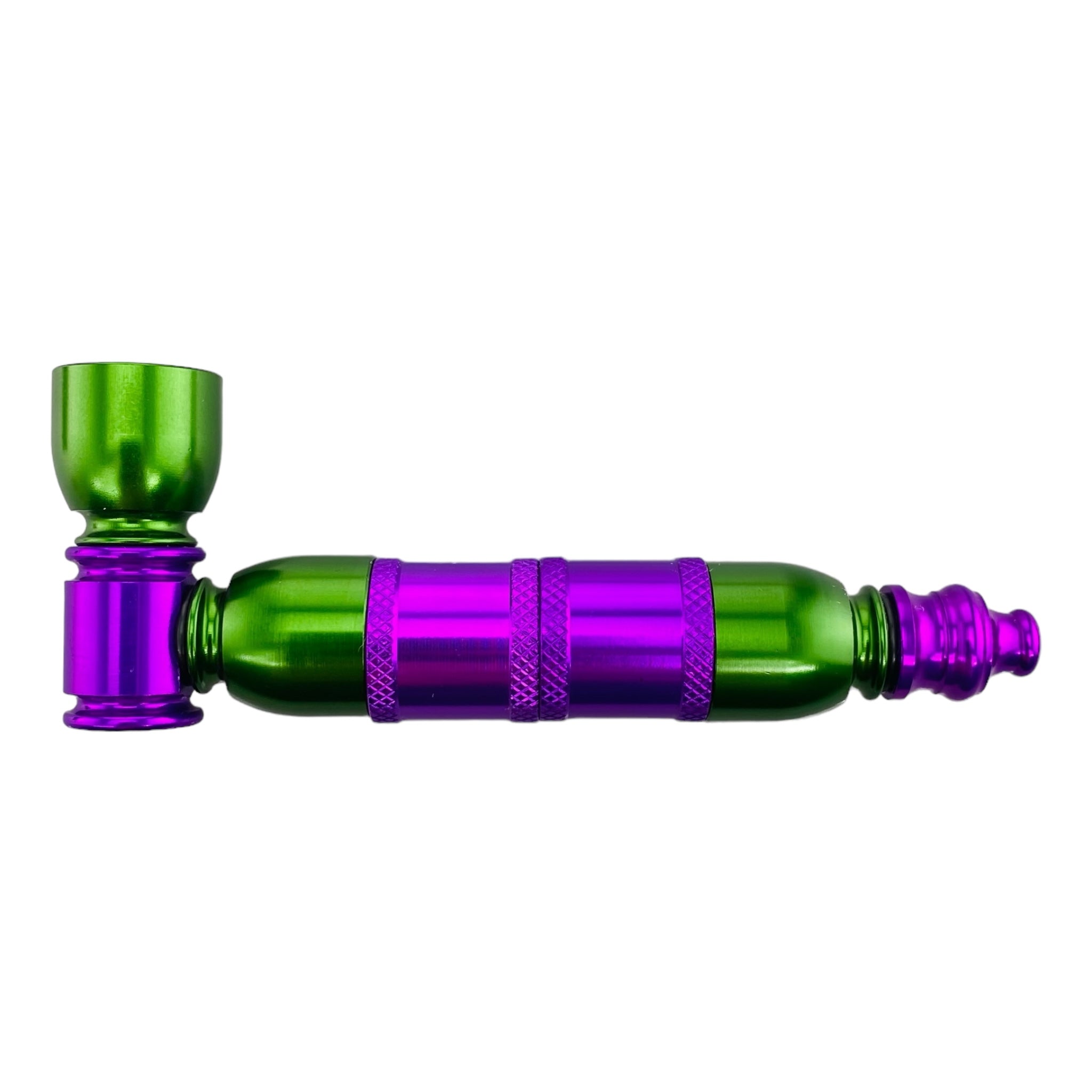 aluminum metal hand pipe for smoking weed pot cannabis or tobacco with multiple chambers for sale