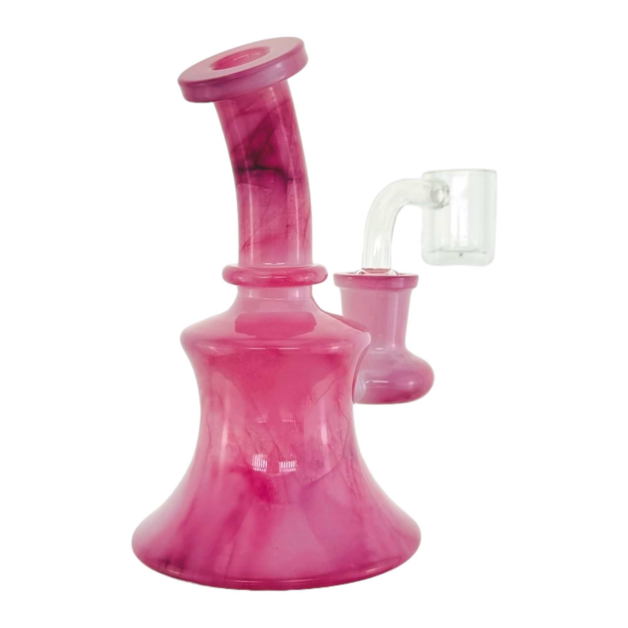 Mini Pink Dab Rig With 14mm Banger Hanger