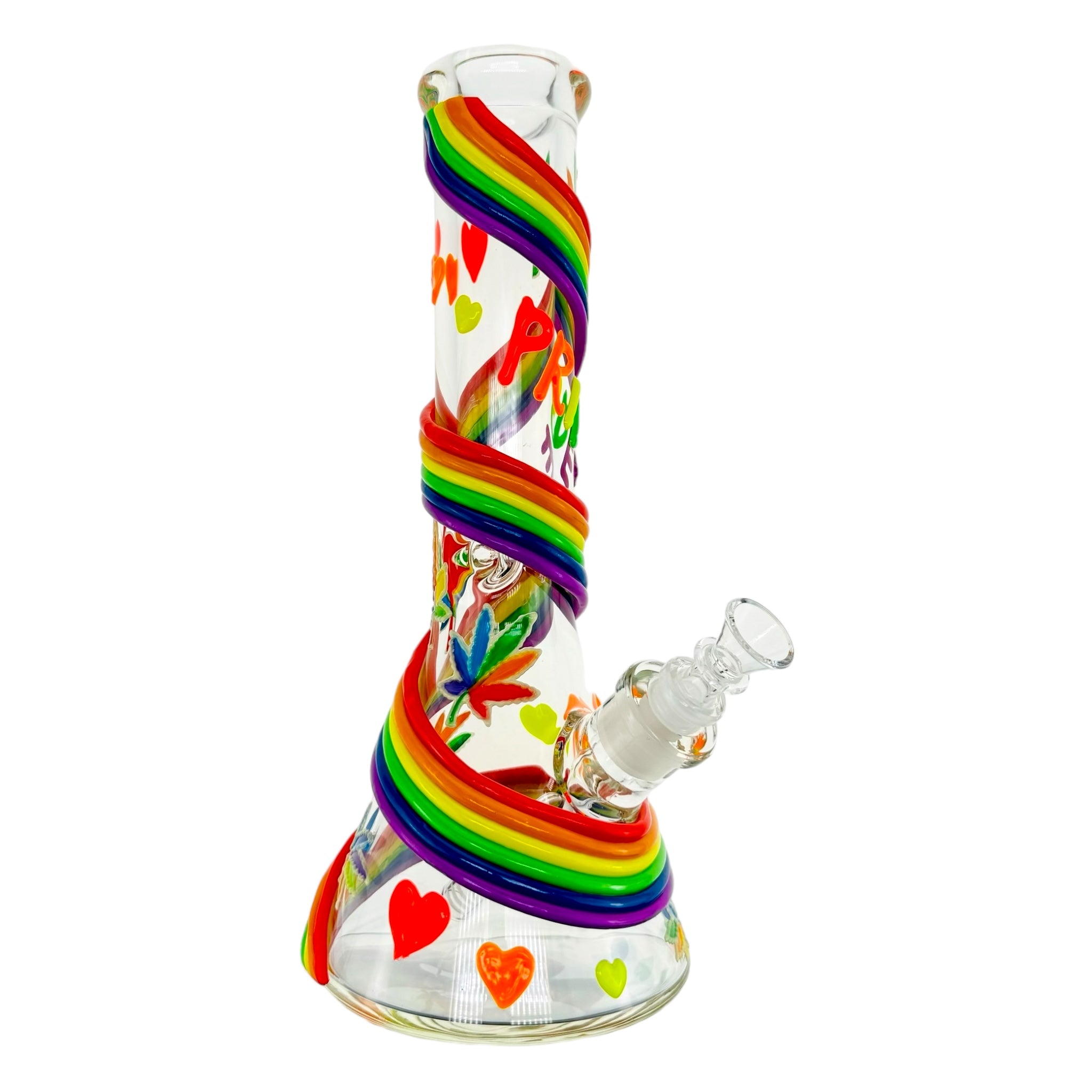 Gay pride glass bong 9mm thick 13 inches tall