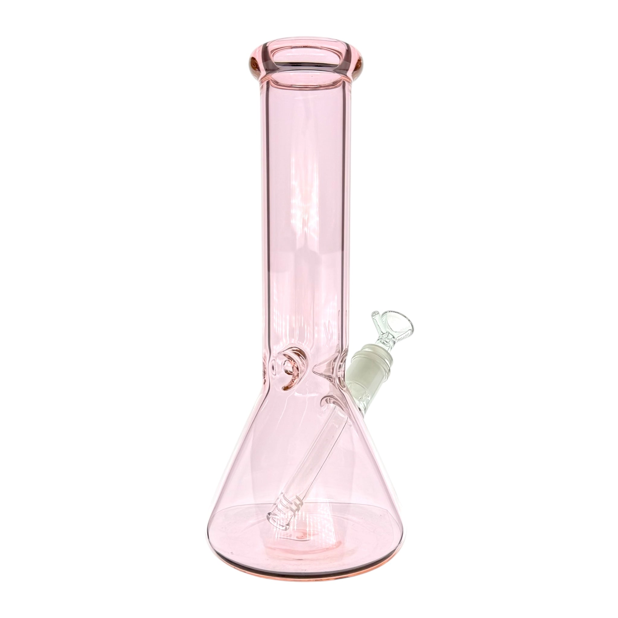 Full Pink Beaker Base Glass Bong 12 Inches Tall