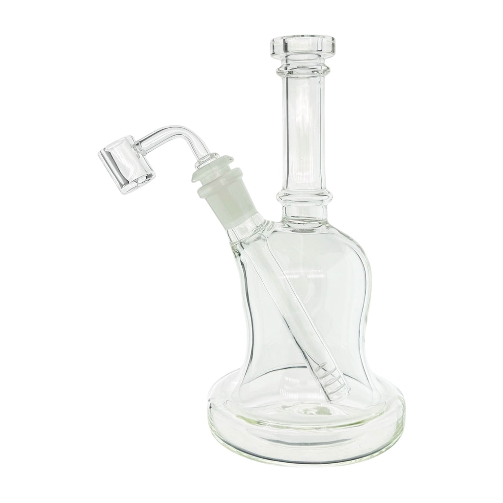 Clear Dab Rig With Bitsy Bell Shape And Removable Downstem