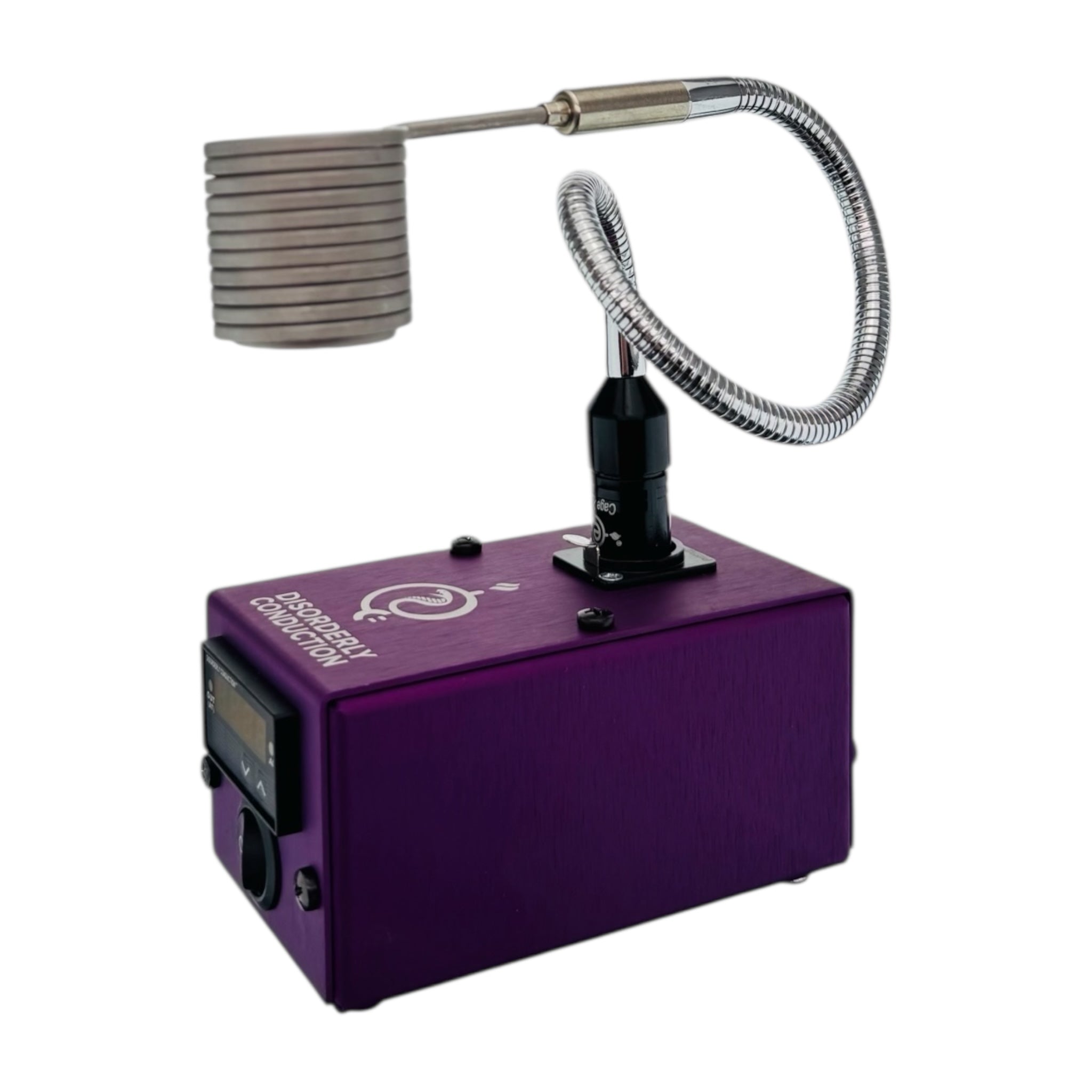 Disorderly Conduction Enail - DC Heat Station E-Nail Aluminum With V2 XXL Slurper Cobra Coil - Purple