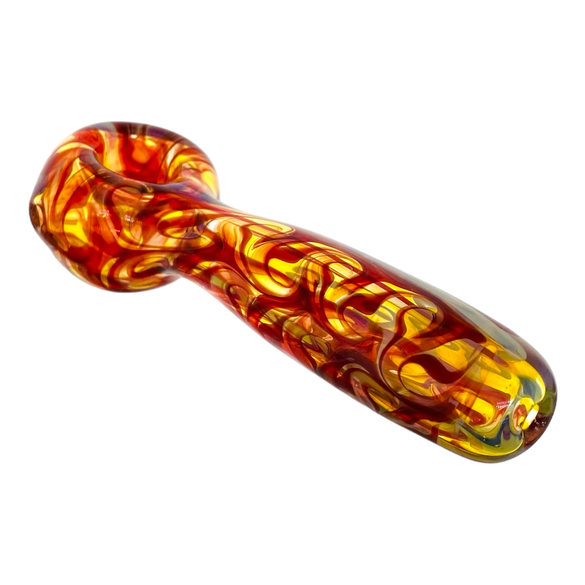 49ers Glass Hand Pipe With Red Wrap And Rake