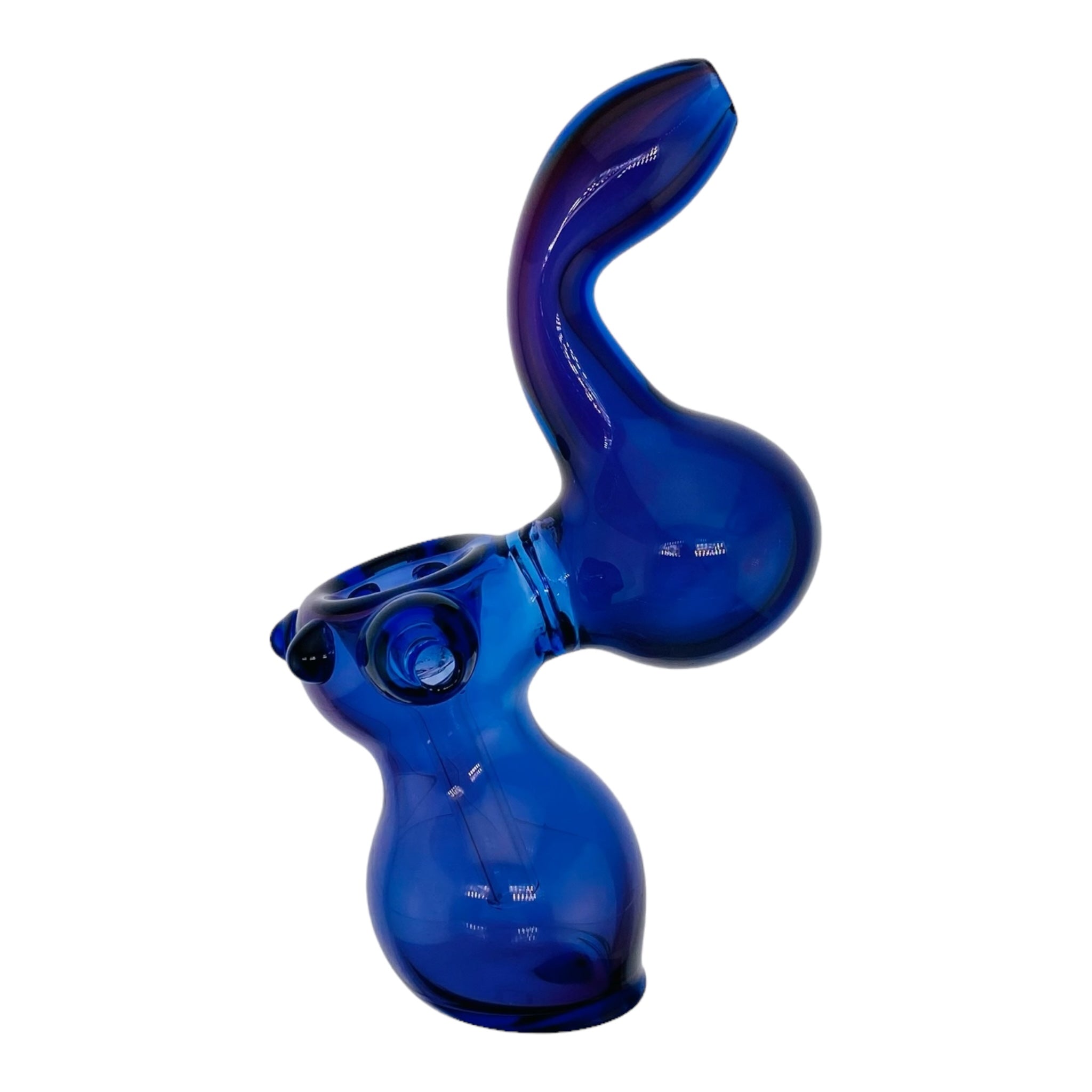 Cobalt Blue Stand Up Glass Bubbler Water Pipe for weed or tobacco for sale free shipping