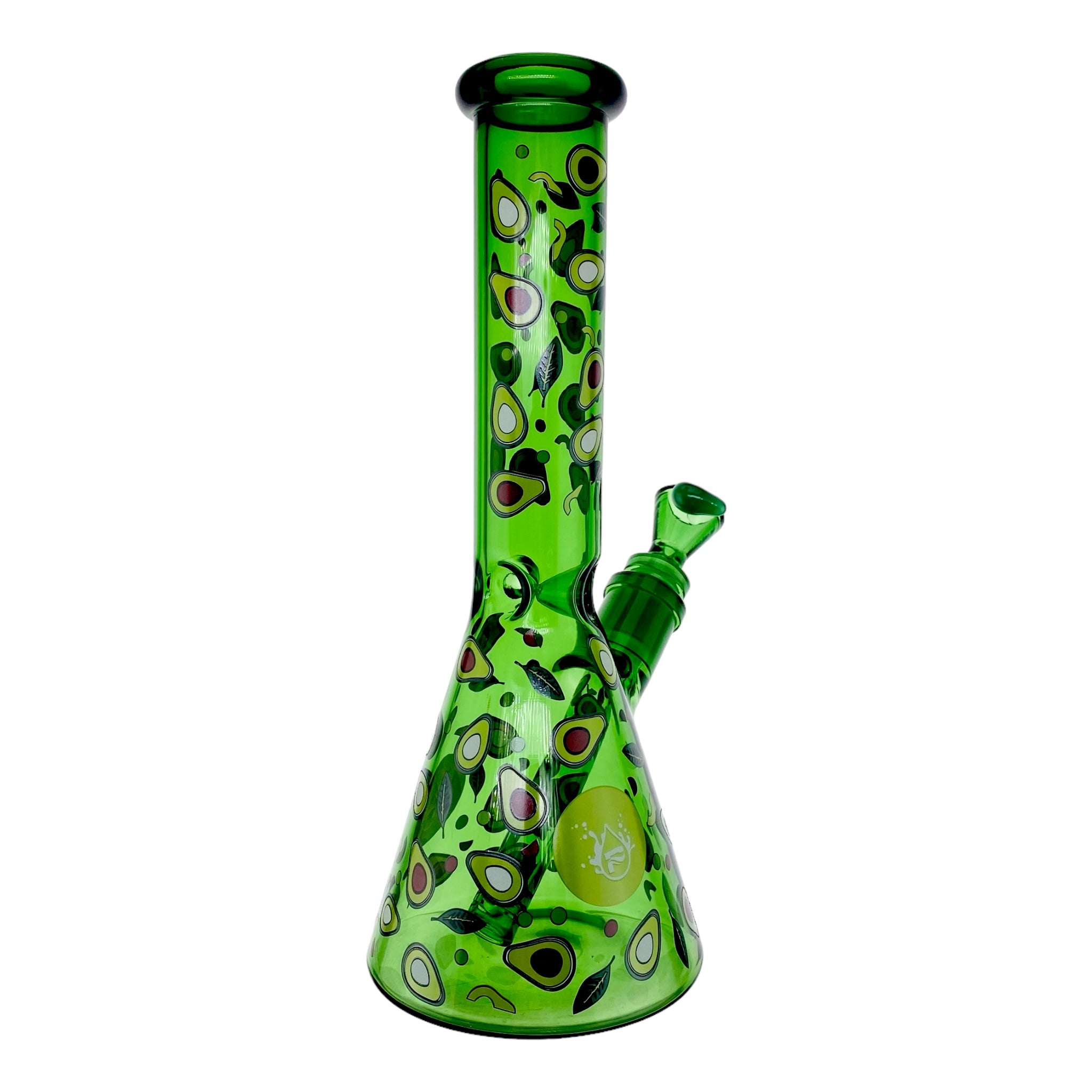 Pulsar Glass Avocado Green Beaker Bong 10 Inches