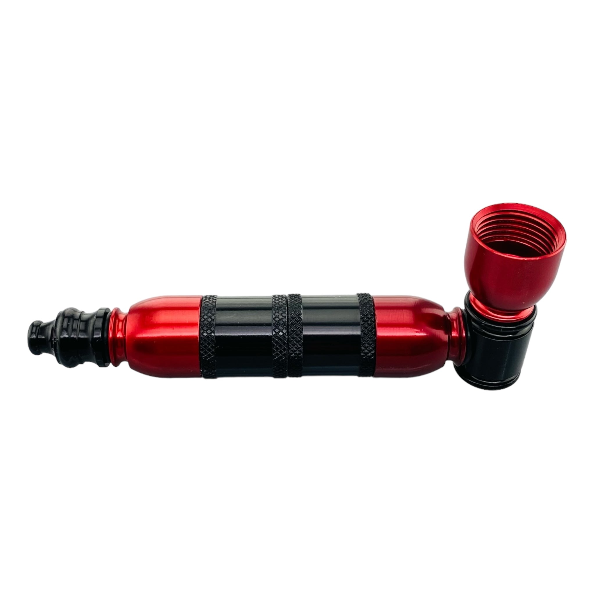 Metal Hand Pipes For Weed Red And Black Extra Large Multiple Chamber Hand Pipe For Sale