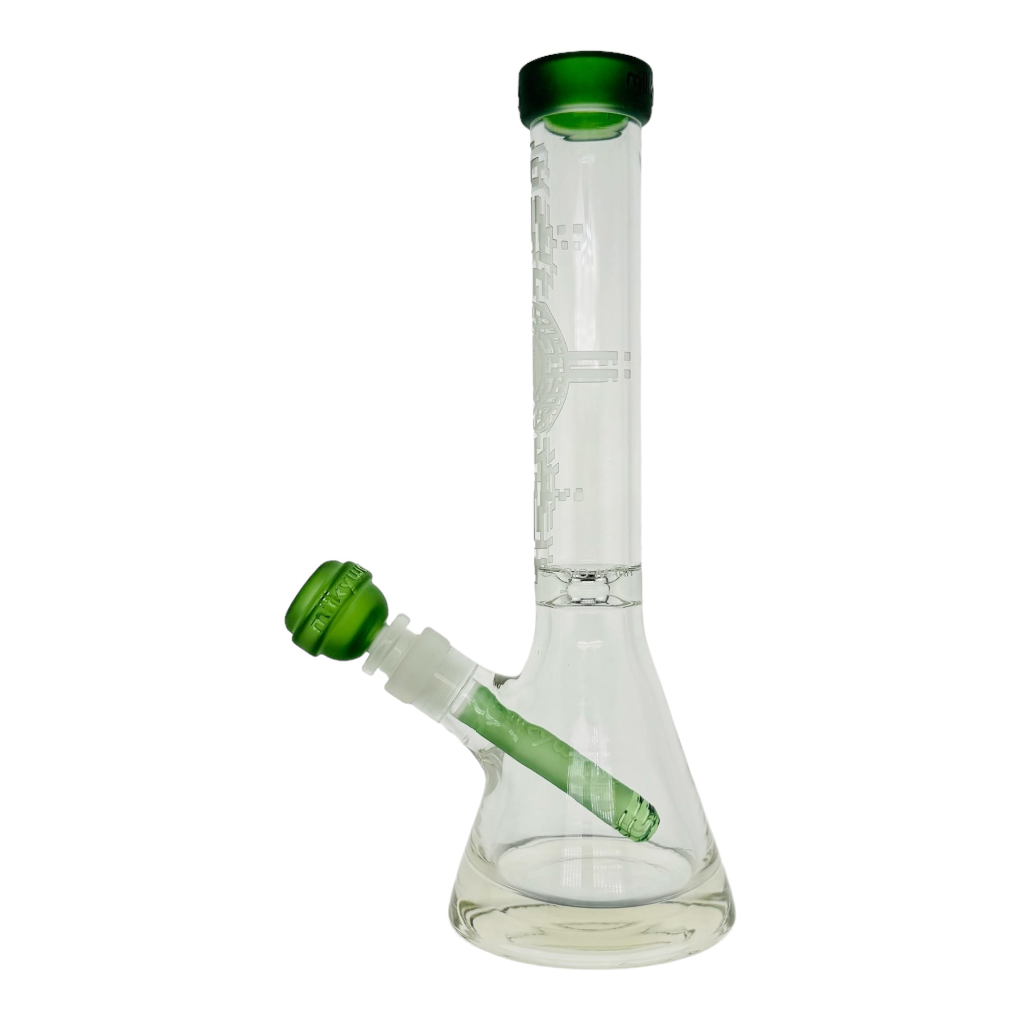 Milkyway Glass - 10.5 Inch Bio-Encryption Beaker Base Bong Green